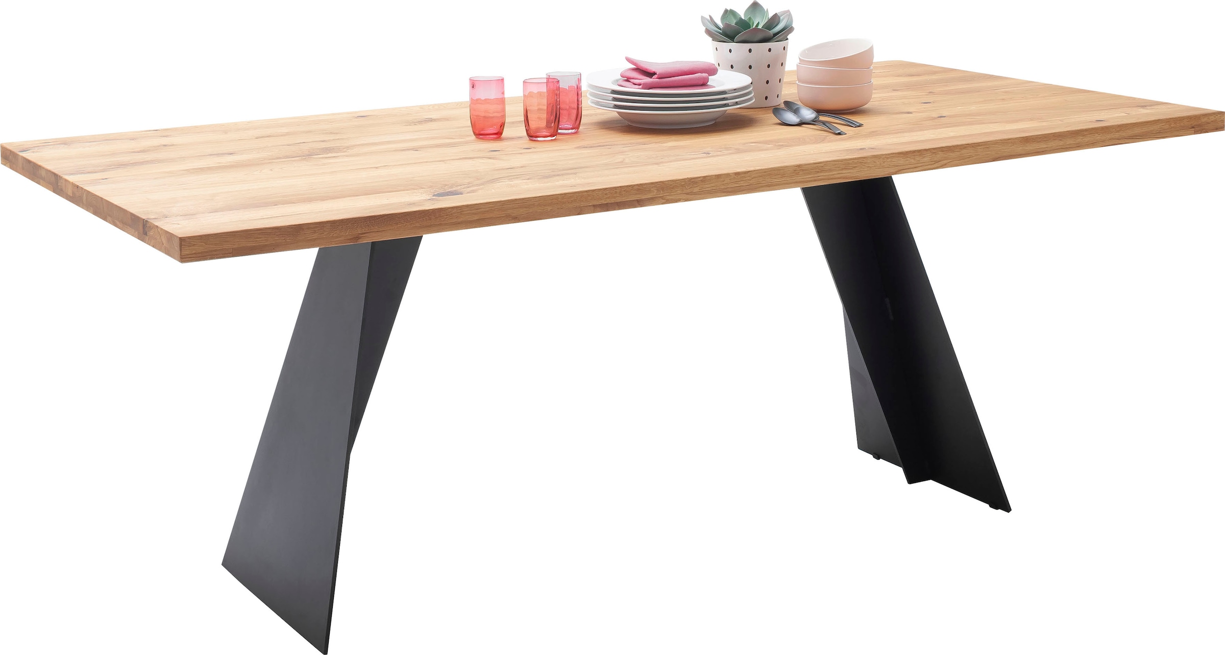 MCA furniture Esstisch »Goa«, Massivholz Tisch, Esstisch in Wildeiche Massiv  FSC-Zertifiziert kaufen | BAUR | Esstische