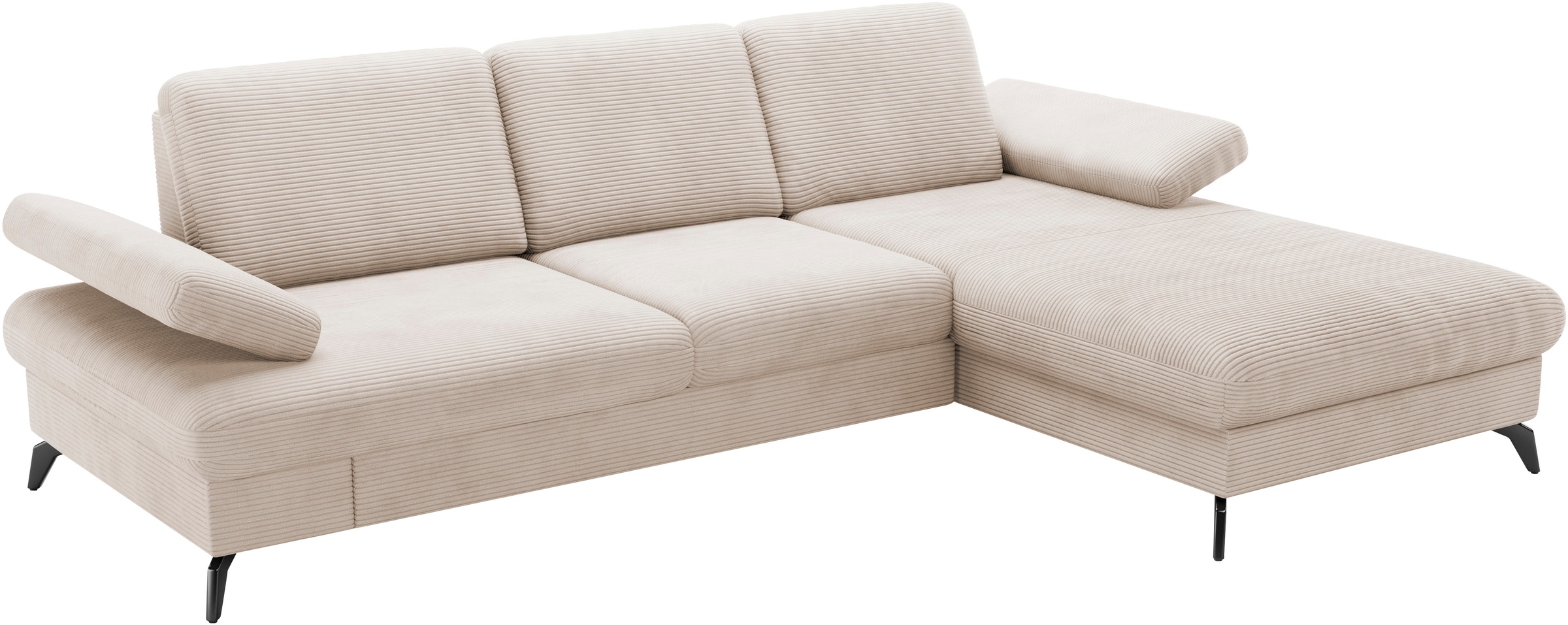 sit&more Ecksofa »Morris Jubi, L-Form«, inkl. Armteilfunktion und 1 Zierkissen, wahlweise mit Bettfunktion