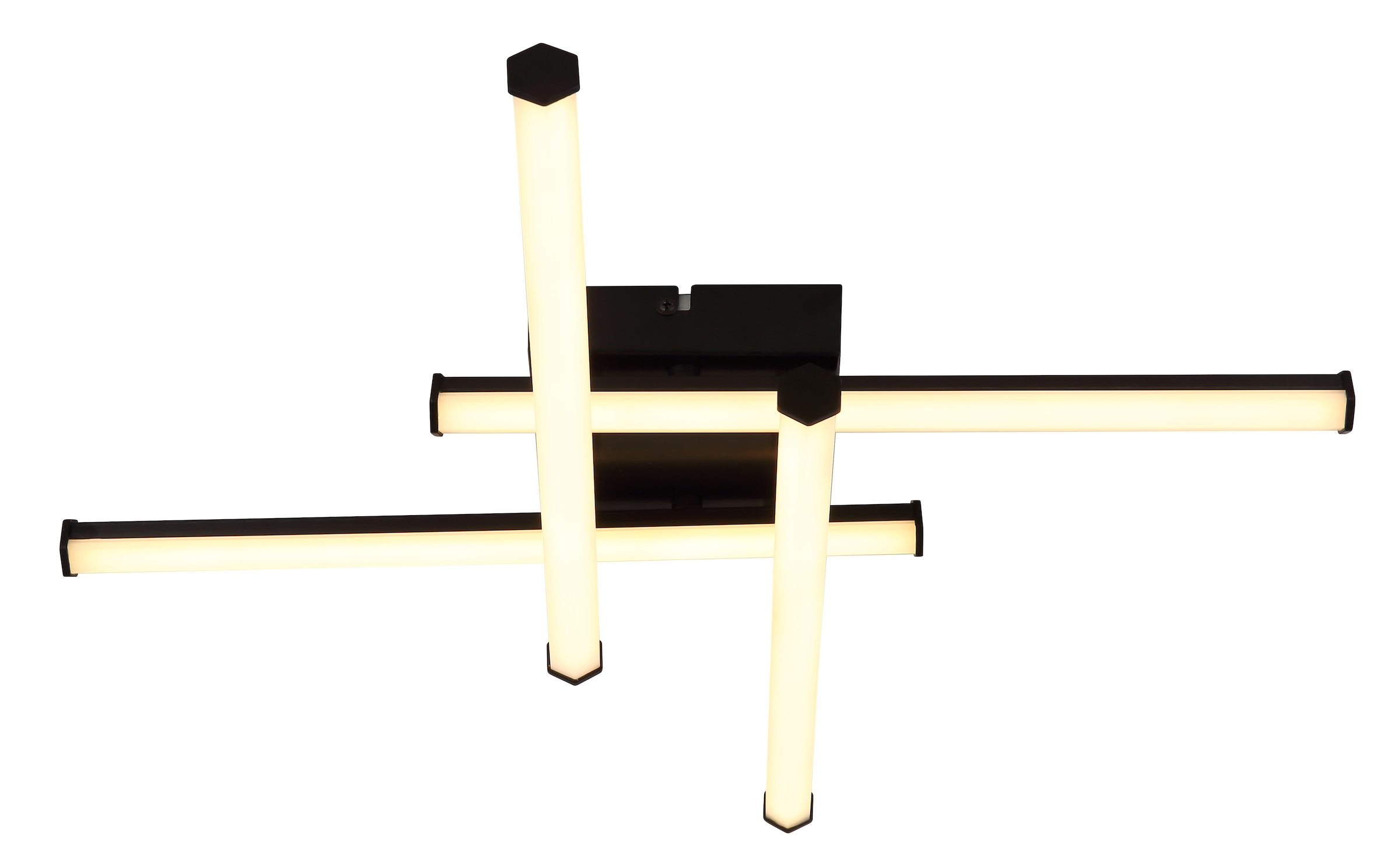 GLOBO LIGHTING LED Deckenleuchte »KIRINA«, Leuchtmittel LED-Modul | LED fest integriert, Deckenlampe/schwarz/Dreh-/Schwenkbar/3000K/opal
