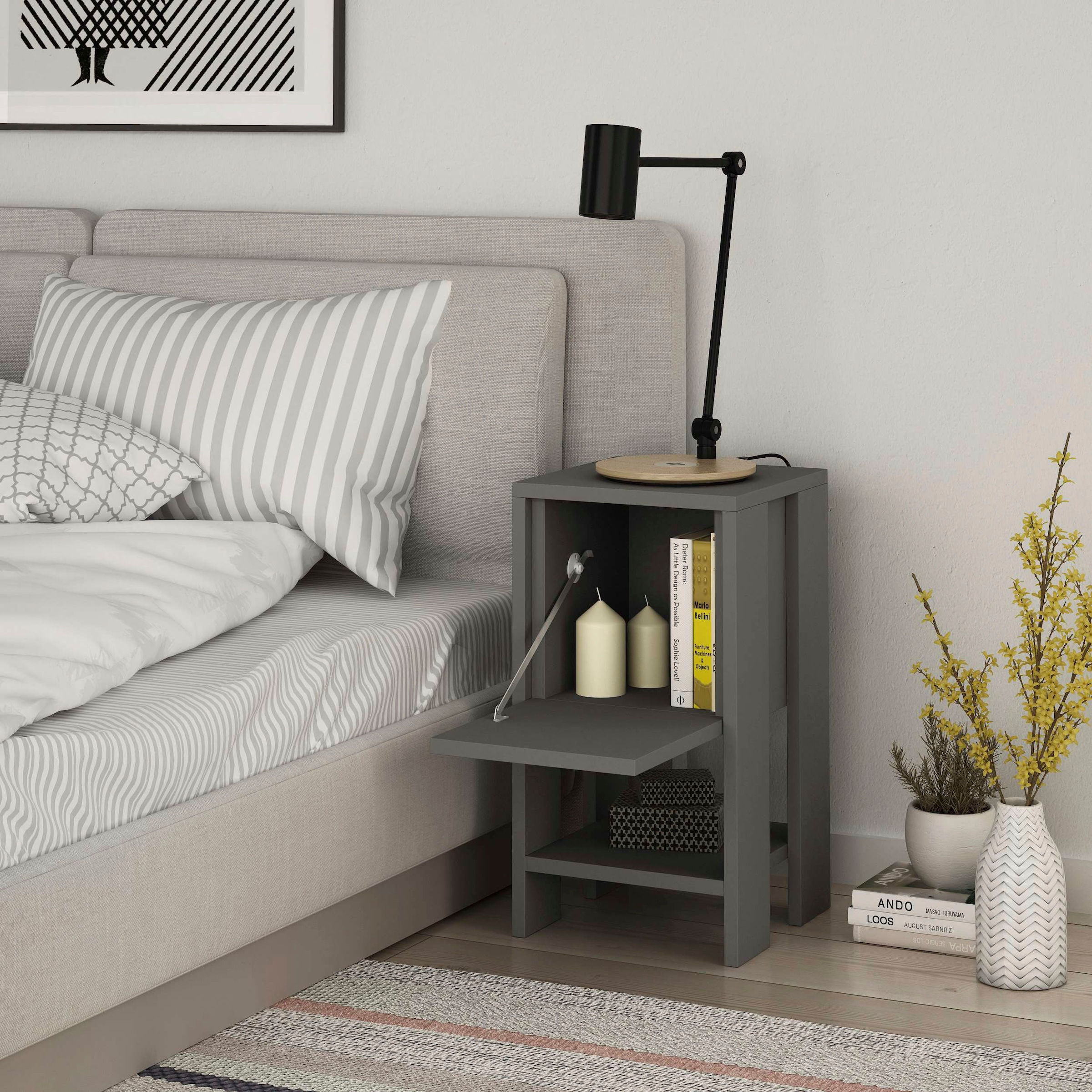 Decortie Nachttisch »EMA NACHTTISCH«, (Packung, 1 St.), Naturfreundlich, Leichte Montage, Lagerung, Platzsparend