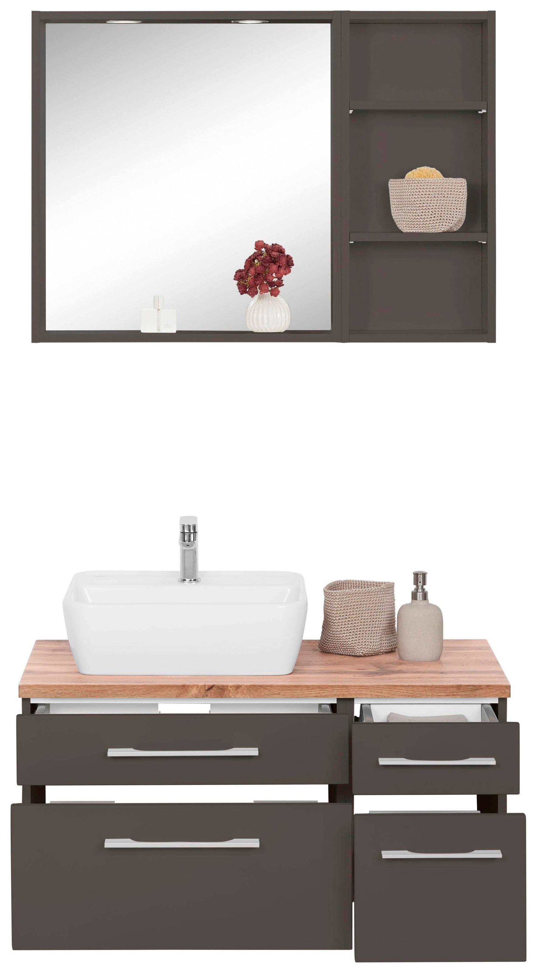 welltime Badmöbel-Set "Davos" 3 Stk. tlg. günstig online kaufen