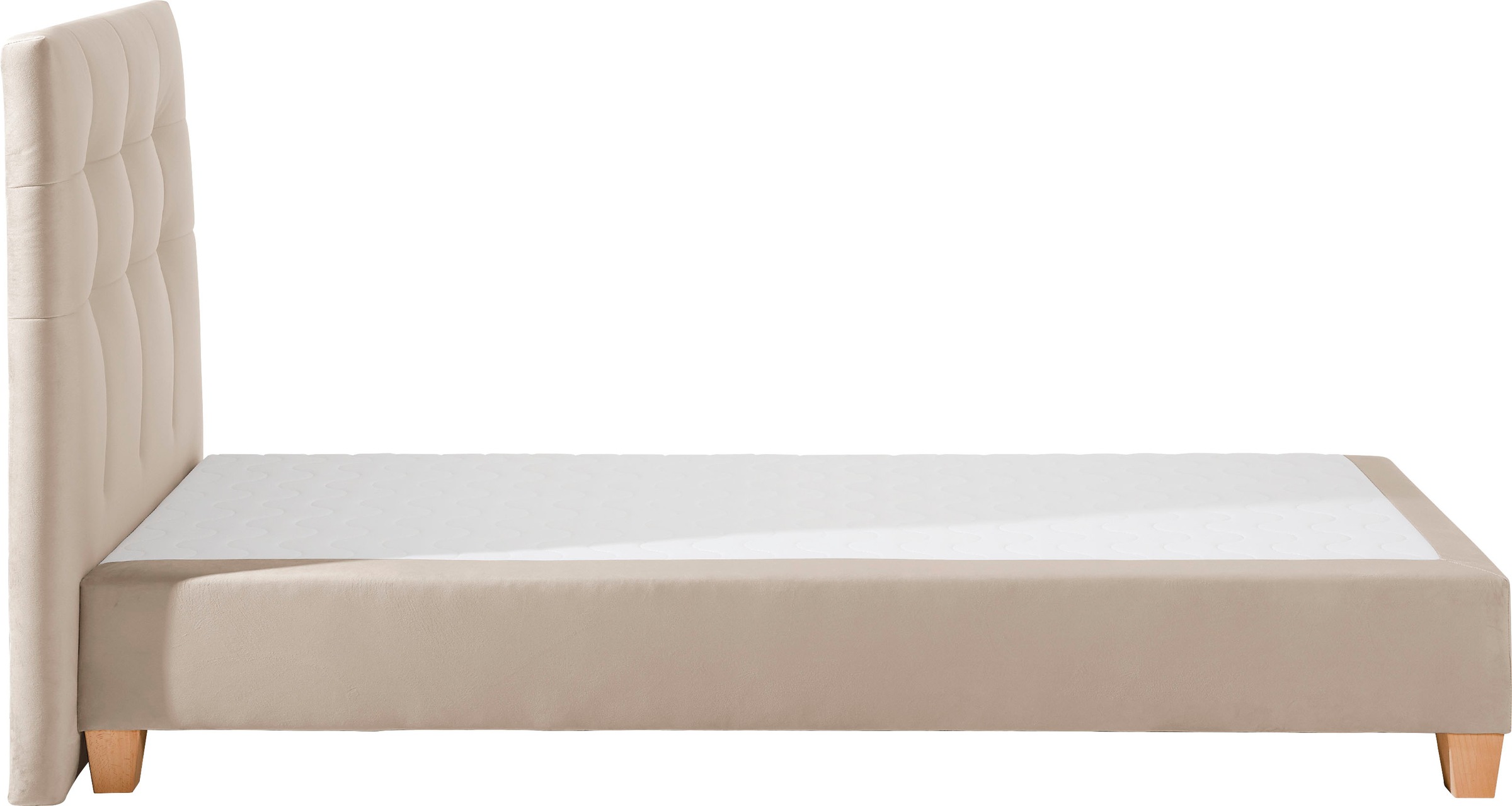 Boxspringbett HOME AFFAIRE "Moulay", beige, B:104cm L:211cm, Komplettbetten, Boxspringbett, inkl. Topper, in 3 Härtegraden, TFK auch in Härtegrad 4 3