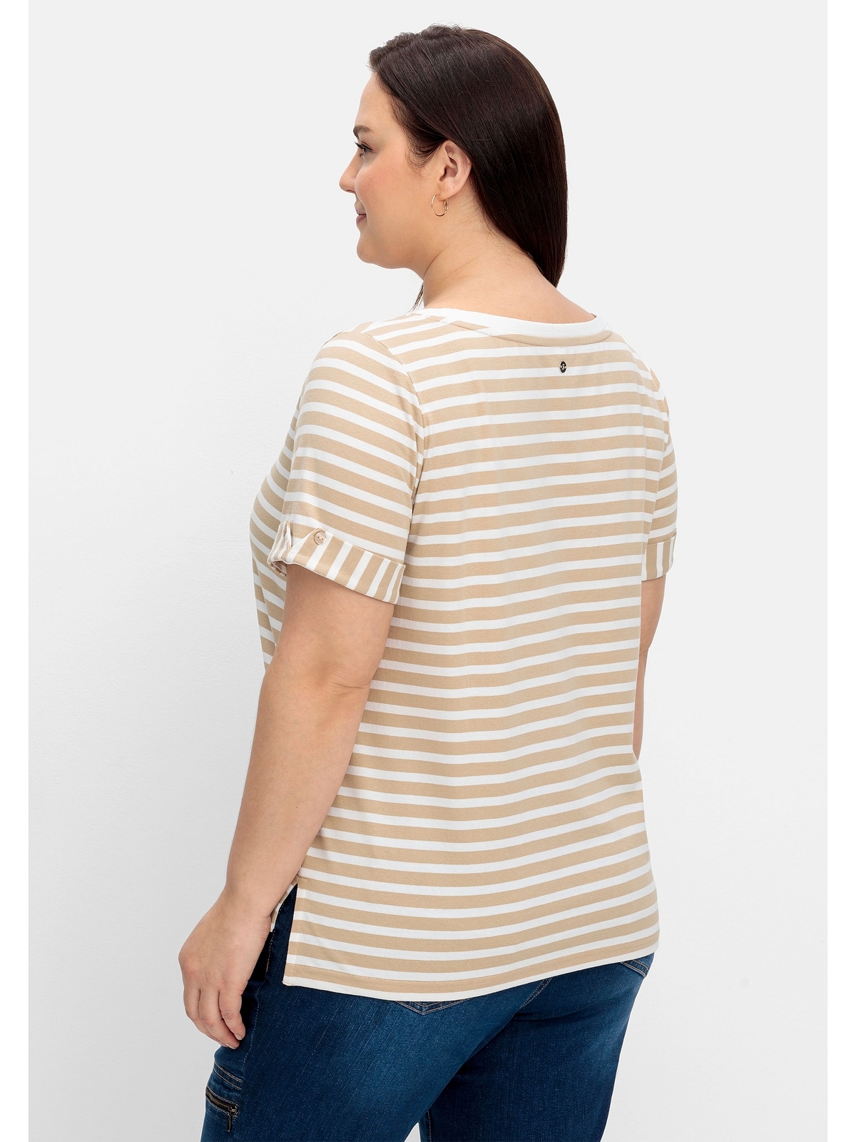 Sheego T-Shirt »Große Größen«, für verlängerter BAUR mit | Rückenpartie bestellen