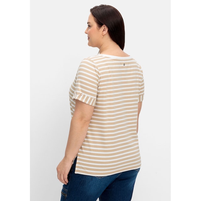 Rückenpartie Sheego | mit verlängerter für »Große bestellen Größen«, BAUR T-Shirt