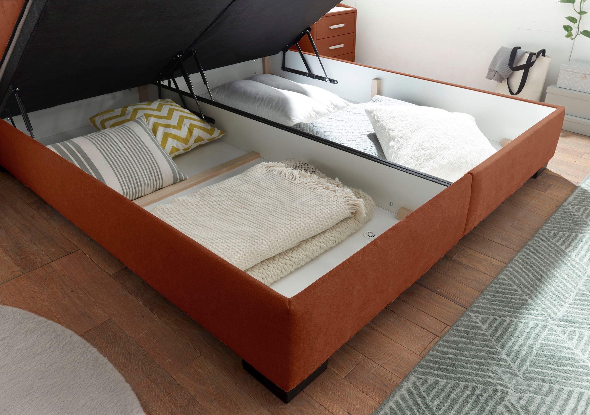 ED EXCITING DESIGN Boxbett »Nagol«, mit Bettkasten, mit Wendematratze, erhältlich in verschiedenen Breiten