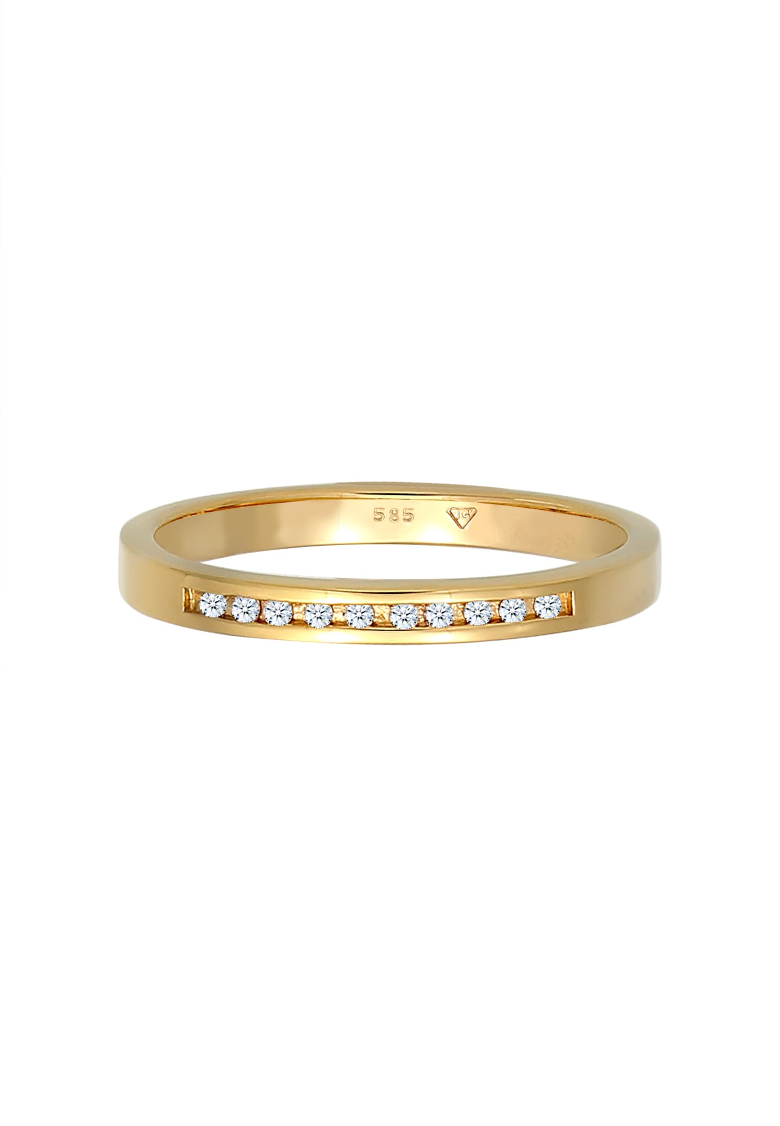 Elli DIAMONDS Verlobungsring »Diamant Weiß Brillantschliff (0.05 ct) 585 Gelbgold«