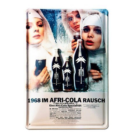 Blechschild mit coolem Afri-Cola-Motiv