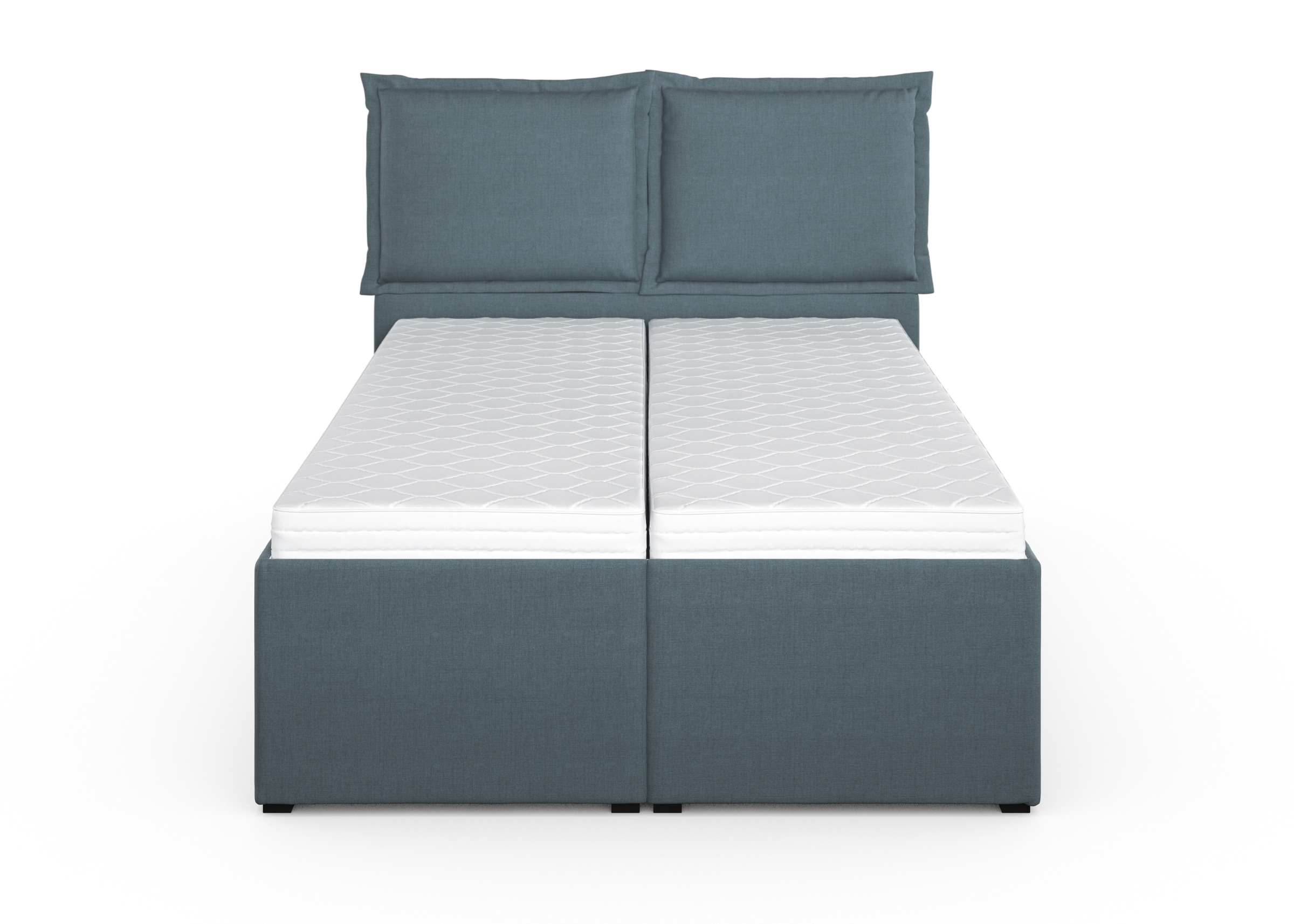 Polsterbett MAINTAL "Lyara", blau (petrol), B:147cm L:215cm, Struktur fein (100% Polyester), Betten, Polsterbett, wahlweise ohne Matratze oder mit 3 Matratzenarten zur Auswahl 6