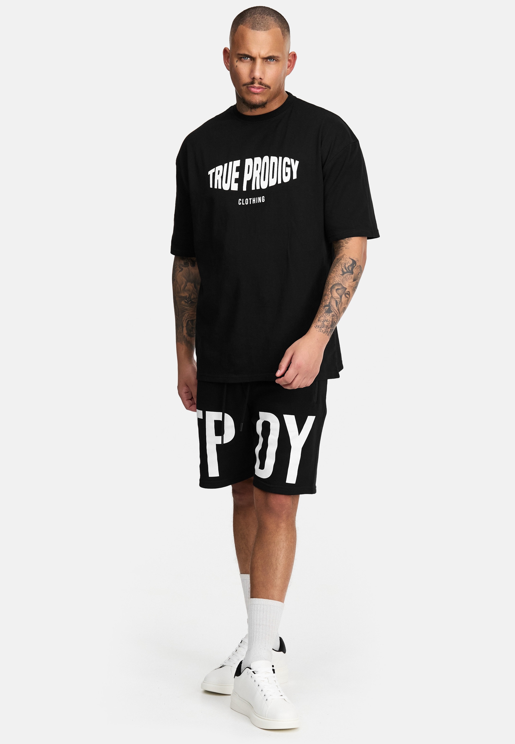 trueprodigy Oversize-Shirt »Miguel Logo Print Oversized Rundhals«