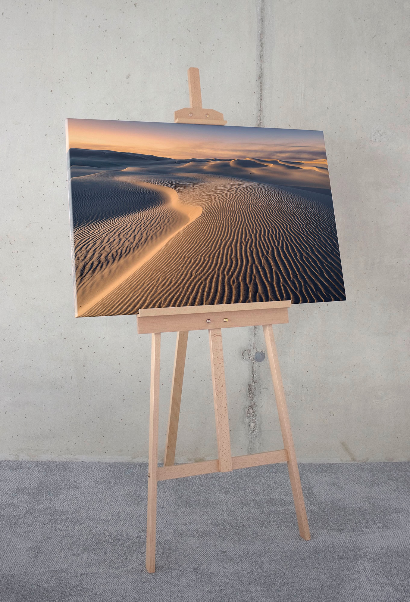 Komar Paveikslas ant drobės »Sand Storm - Größe 90 x 60 cm« Baum-Blätter-Natur-Berge-Blumen-Foto-Jahreszeiten-Landschaft-Meer-Strand-Palmen (Rinkinys 1 St.) Paveikslas mi Echtholzrahmen
