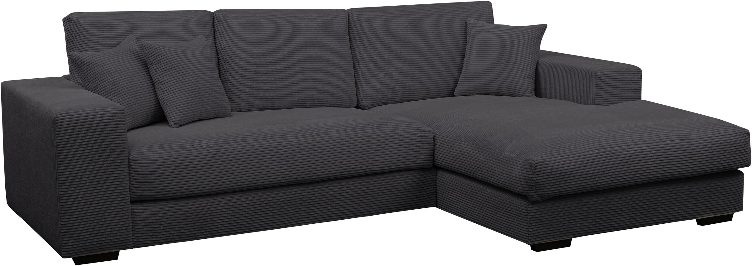 WERK2 Ecksofa »Eden modern und zeitlos, geschmackvolles Sofa, Breite 286cm, L-Form«, Design Ecksofa in Cord mit besonders weichem Sitzkomfort