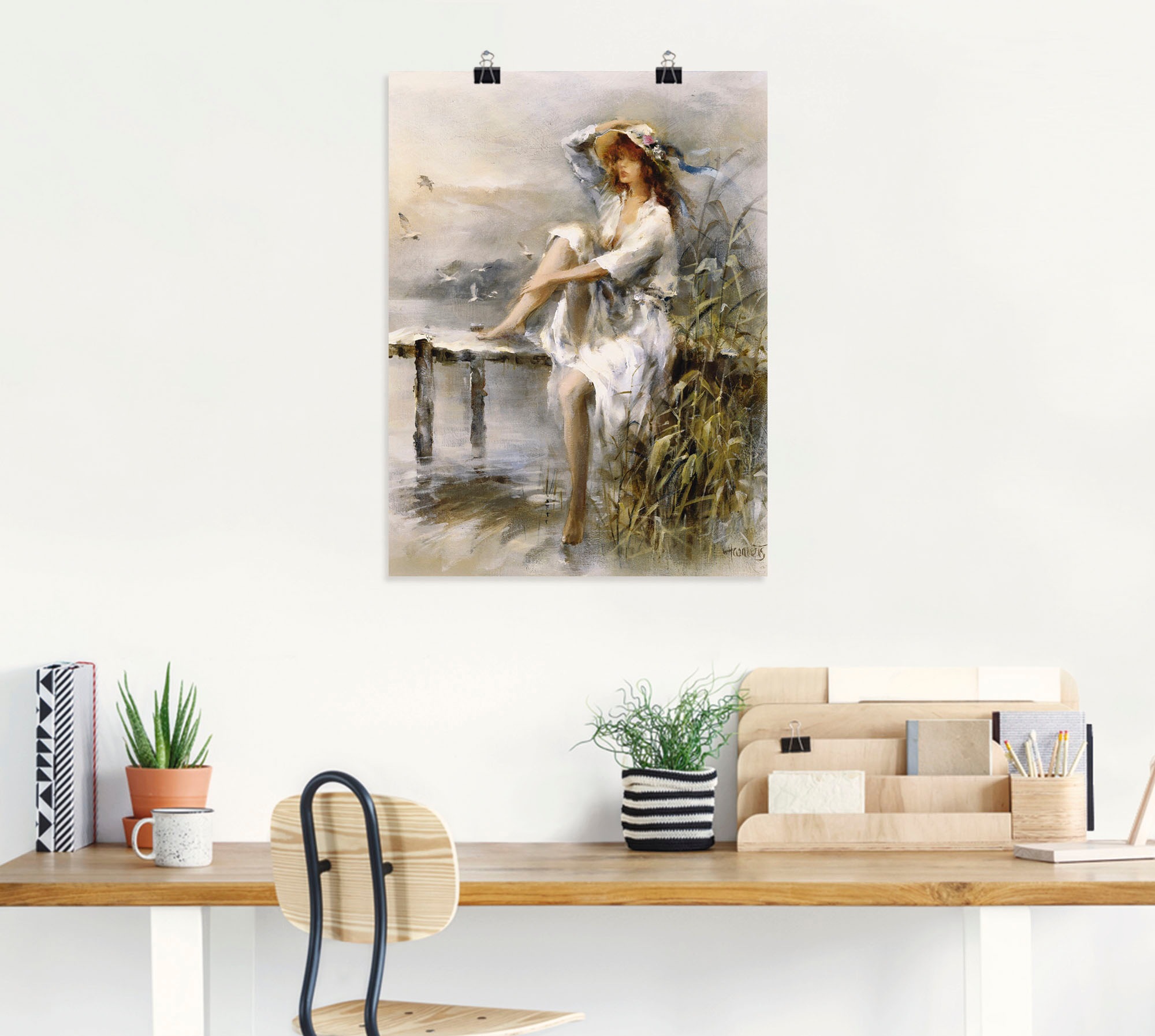 Wandbild ARTLAND "Wasserseite", beige (farbe bild(er): naturfarben), B:60cm H:80cm, Bilder, als Leinwandbild, Poster in verschied. Größen 2