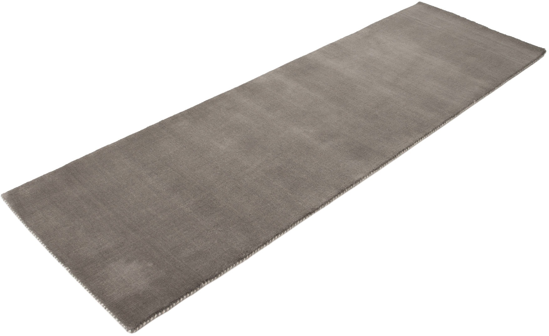 carpetfine Wollteppich »Gabbeh Lola Uni«, rechteckig, 14 mm Höhe, mit natürlichem Pflanzenmaterial von Hand gewebt, auch in Rund