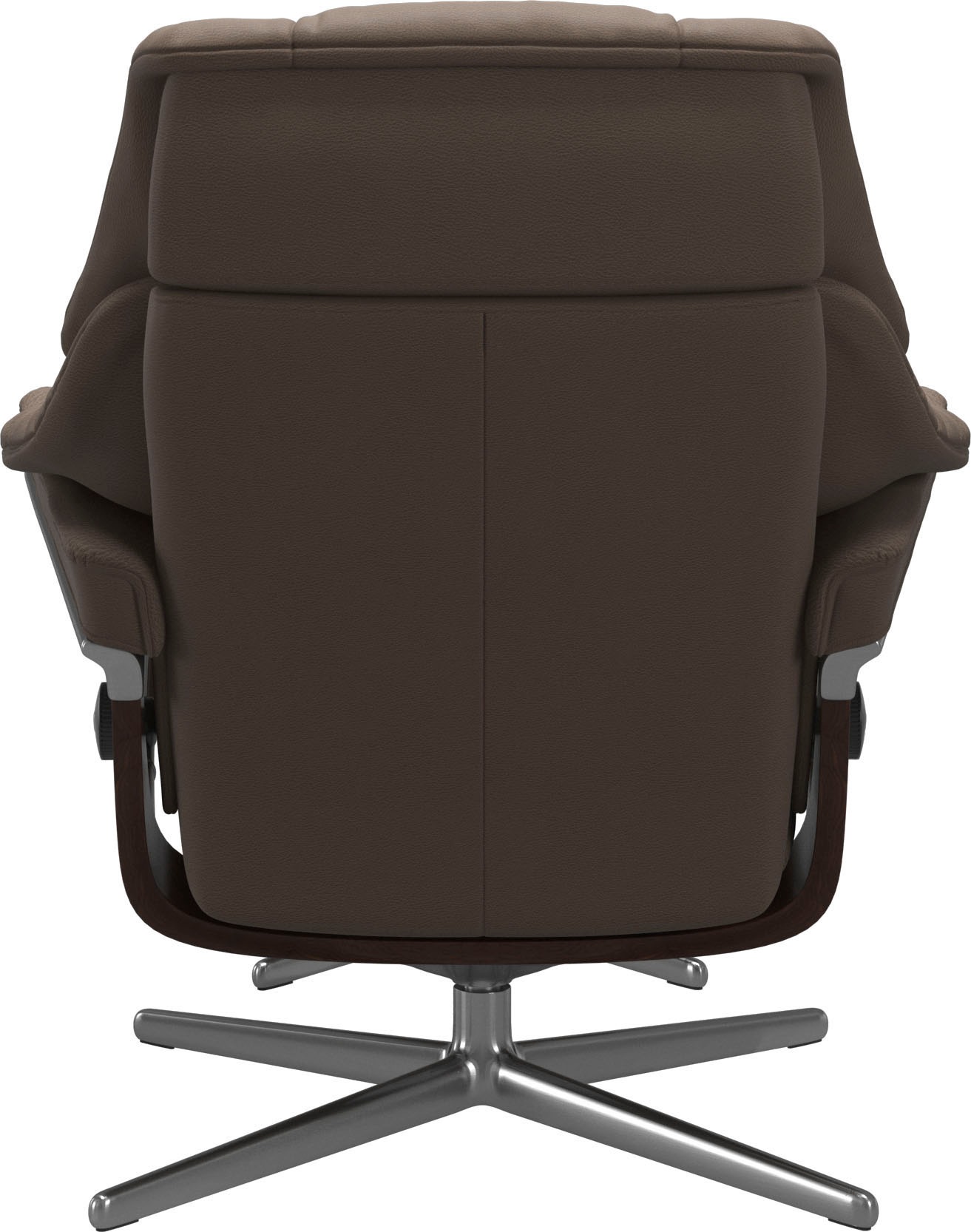 Stressless® Relaxsessel »Reno«, (Set, Relaxsessel mit Hocker), mit Hocker, mit Cross Base, Größe S, M & L, Holzakzent Braun