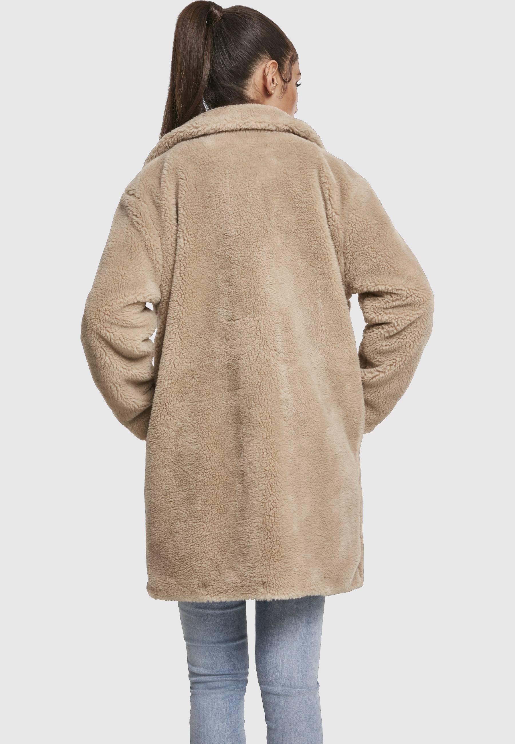 URBAN CLASSICS Parka »Urban Classics Damen Ladies Oversized Sherpa Coat« 1 Stk. tlg. ohne Kapuze