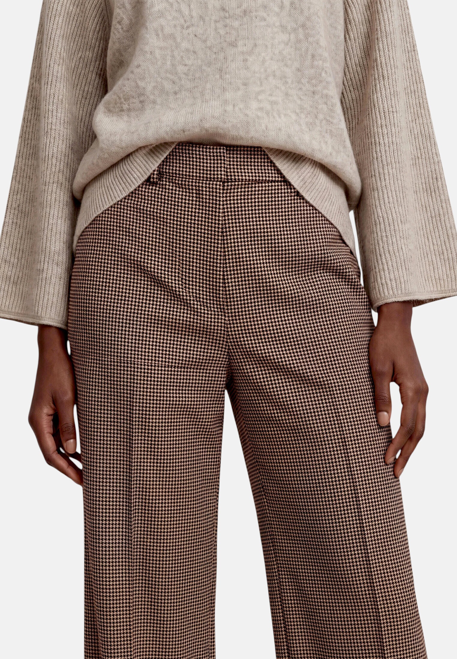 Zero Bundfaltenhose »Damen mit Biesen«  Material