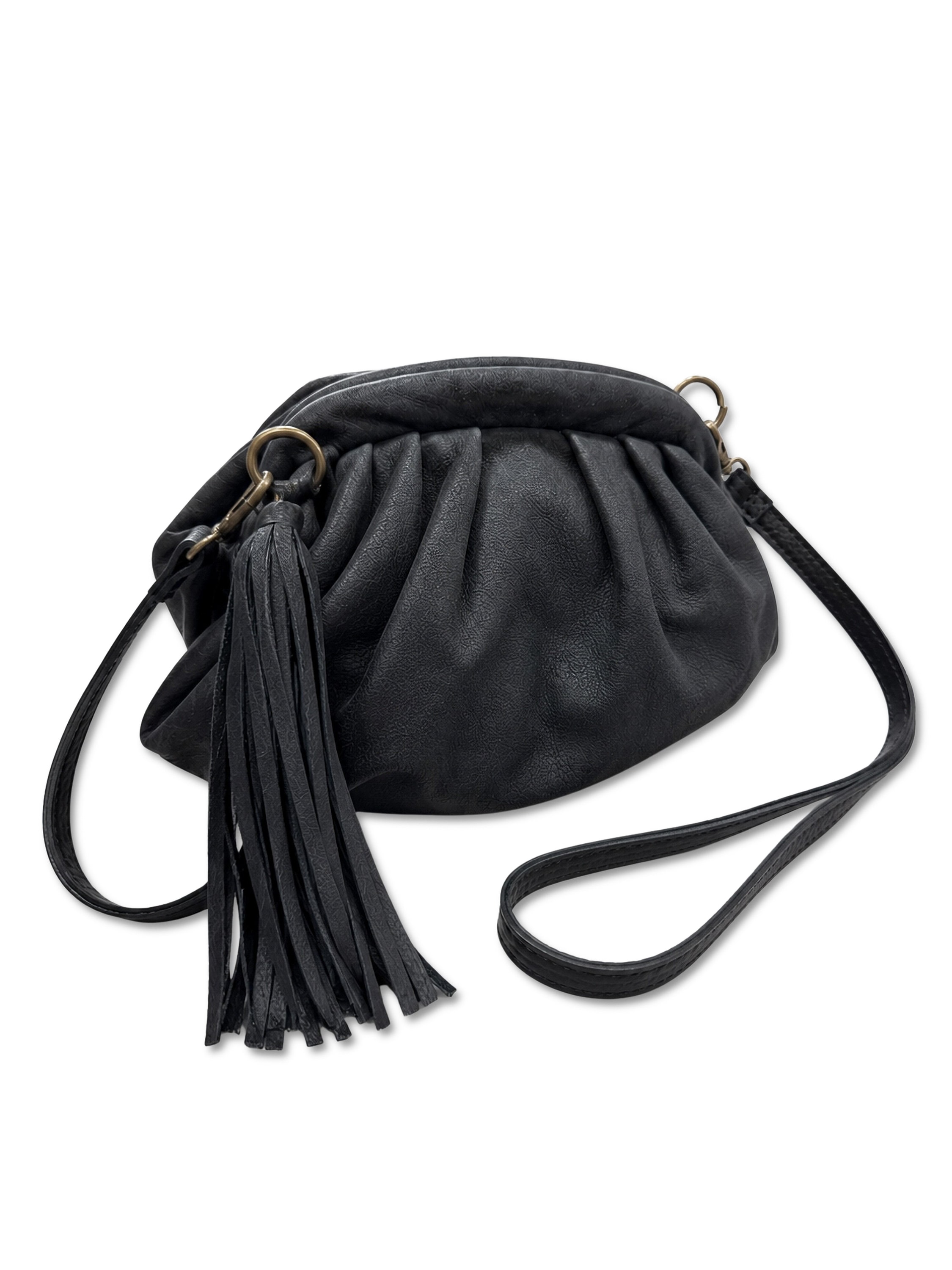 COLLEZIONE ALESSANDRO Umhängetasche "Nappa" weiche Ledertasche mit Quaste