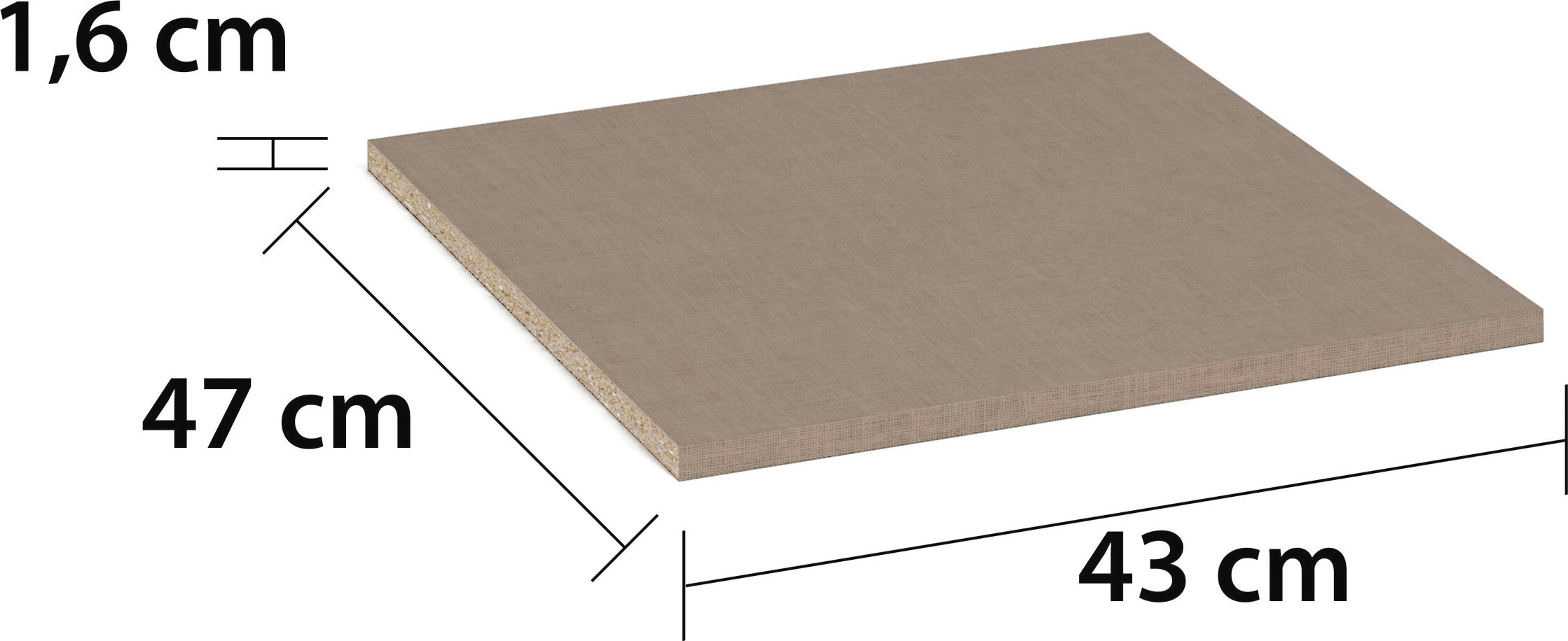 rauch Einlegeboden "Zubehör für rauch-ONE Schränke Kleiderschrank Garderobe" Breite 43 cm, Tiefe 47 cm, MADE IN GERMANY