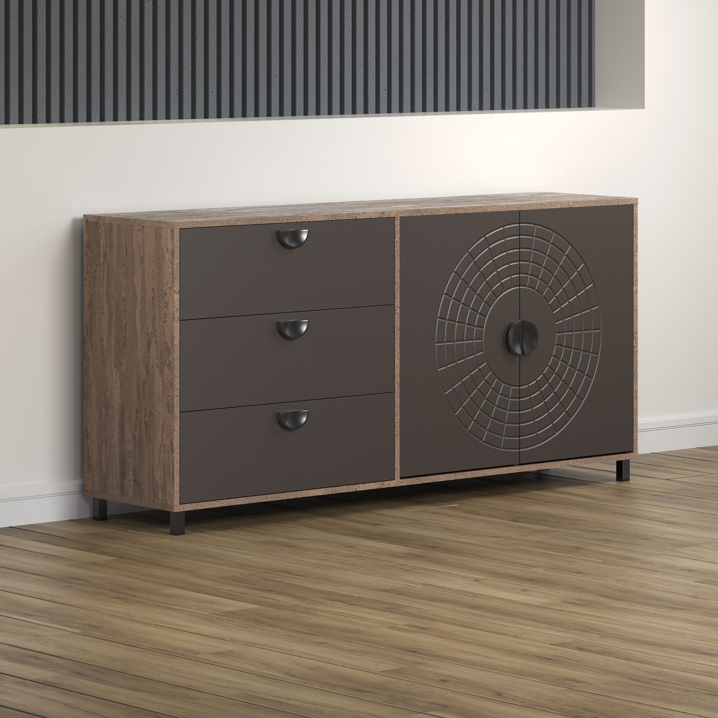 INOSIGN Sideboard "Fusion" 1 Stk. tlg. Kommode mit markantem Kreismuster - günstig online kaufen