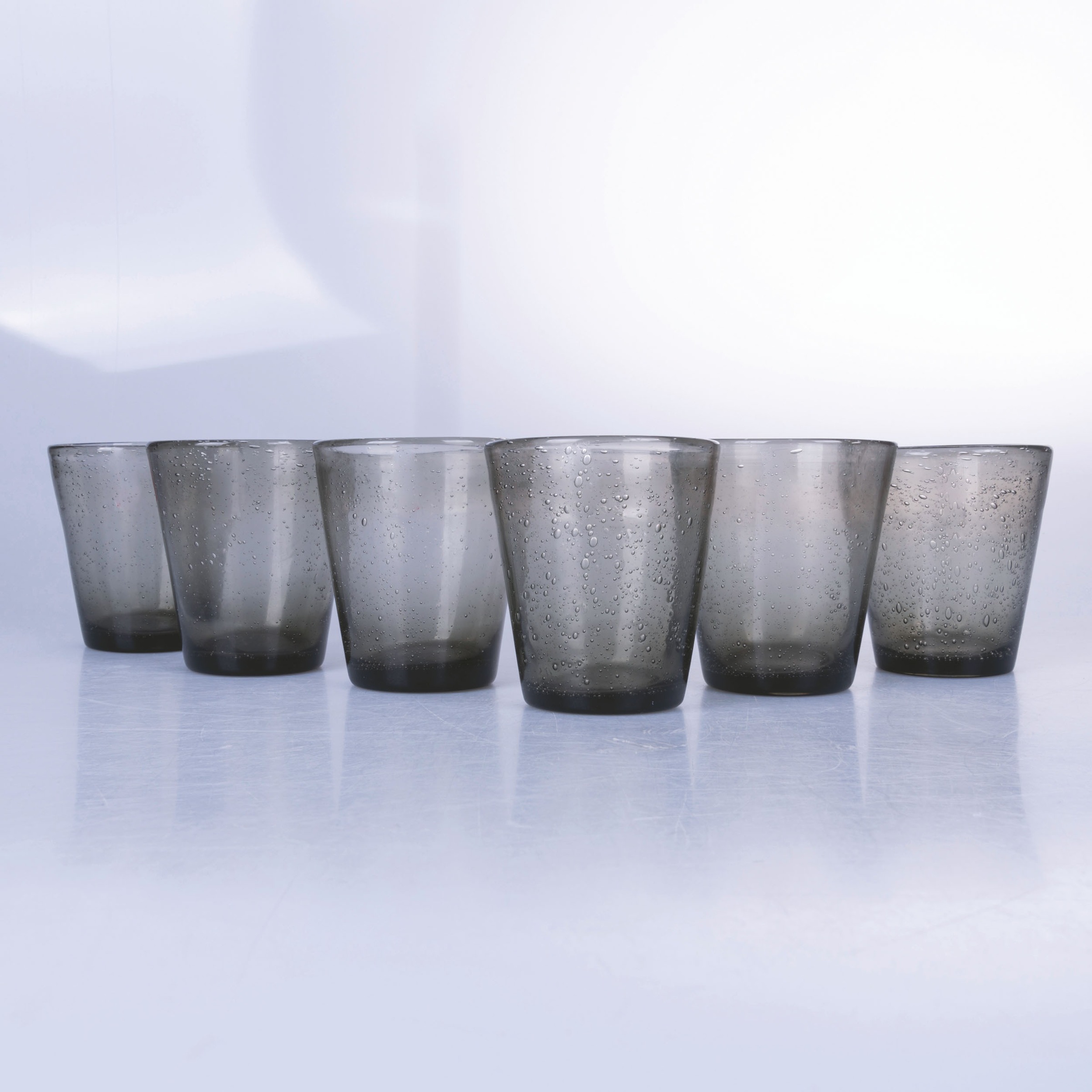 Villa d'Este Gläser-Set »Cancun Rauchgrau«, (Set, 6 tlg.), Wassergläser-Set, 6-teilig, Inhalt 300 ml