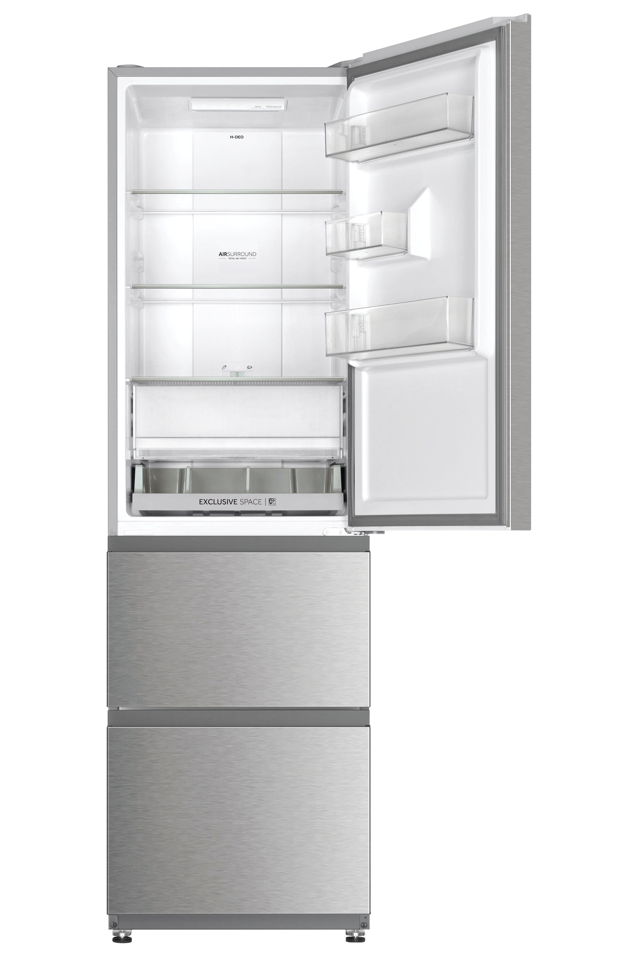 Haier Kühl-/Gefrierkombination Combi 3D 55 »HTR3518ENMX« 185 cm hoch 54,5 cm breit Easy Access-Gefrierschubladen: Alles schnell gefunden