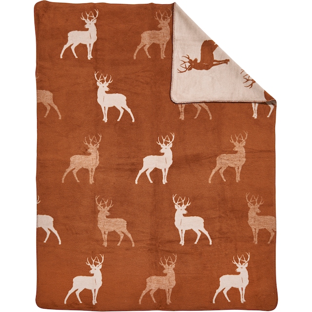 done.® Wohndecke »DEER«, Weiche Wohndecke im Doubleface-Look | BAUR