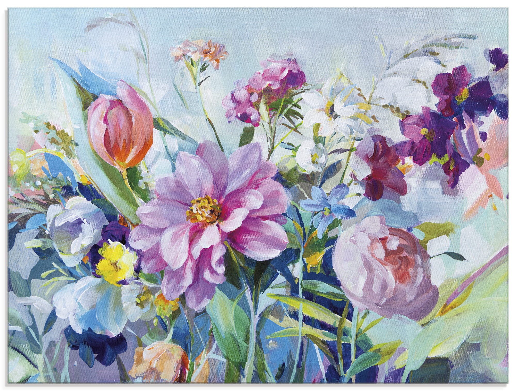 Artland Glasbild "High Summer Garden I" Blumenbilder 1 Stk. tlg. in verschiedenen Größen