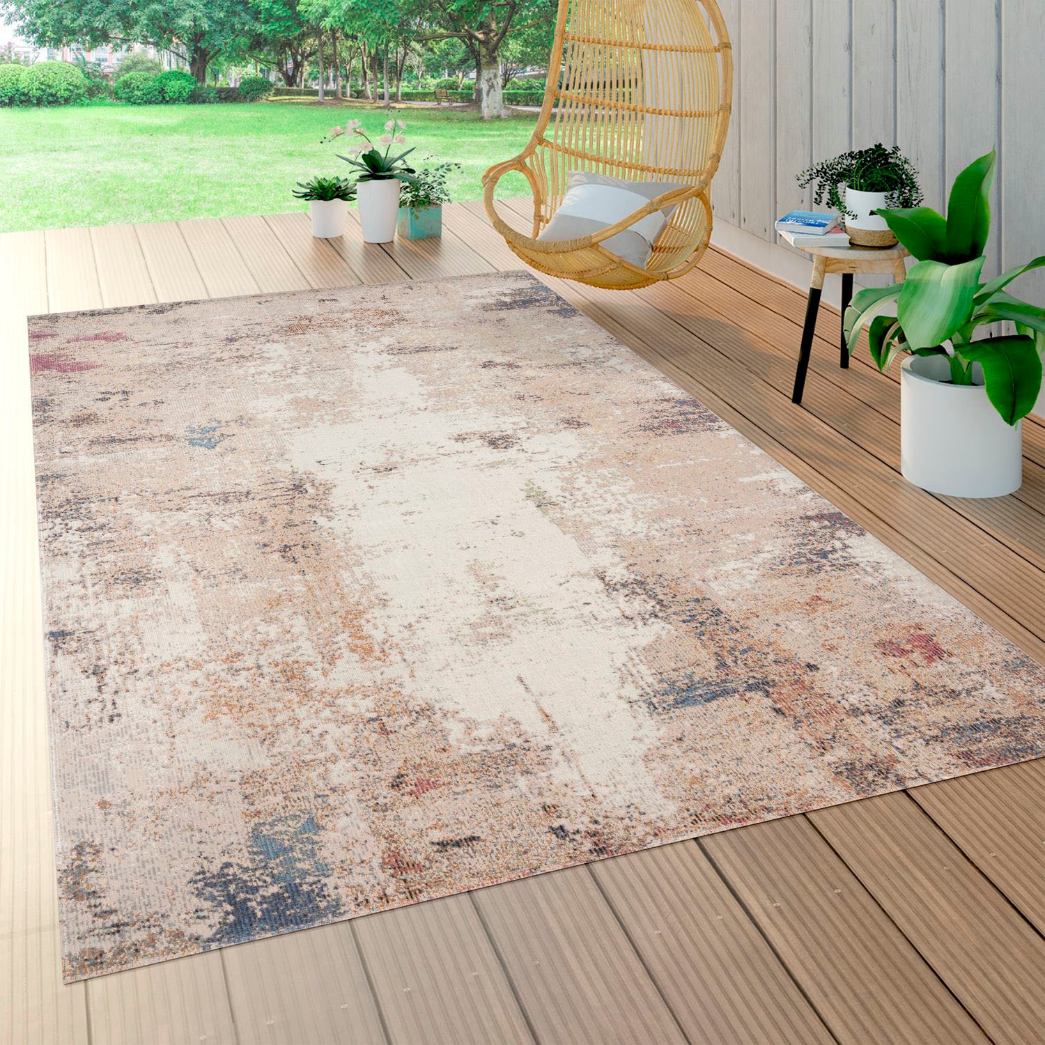 Paco Home Teppich »Torres geeignet, Rechnung rechteckig, | und modernes auf Outdoor BAUR abstraktes 278«, Design, Wohnzimmer In