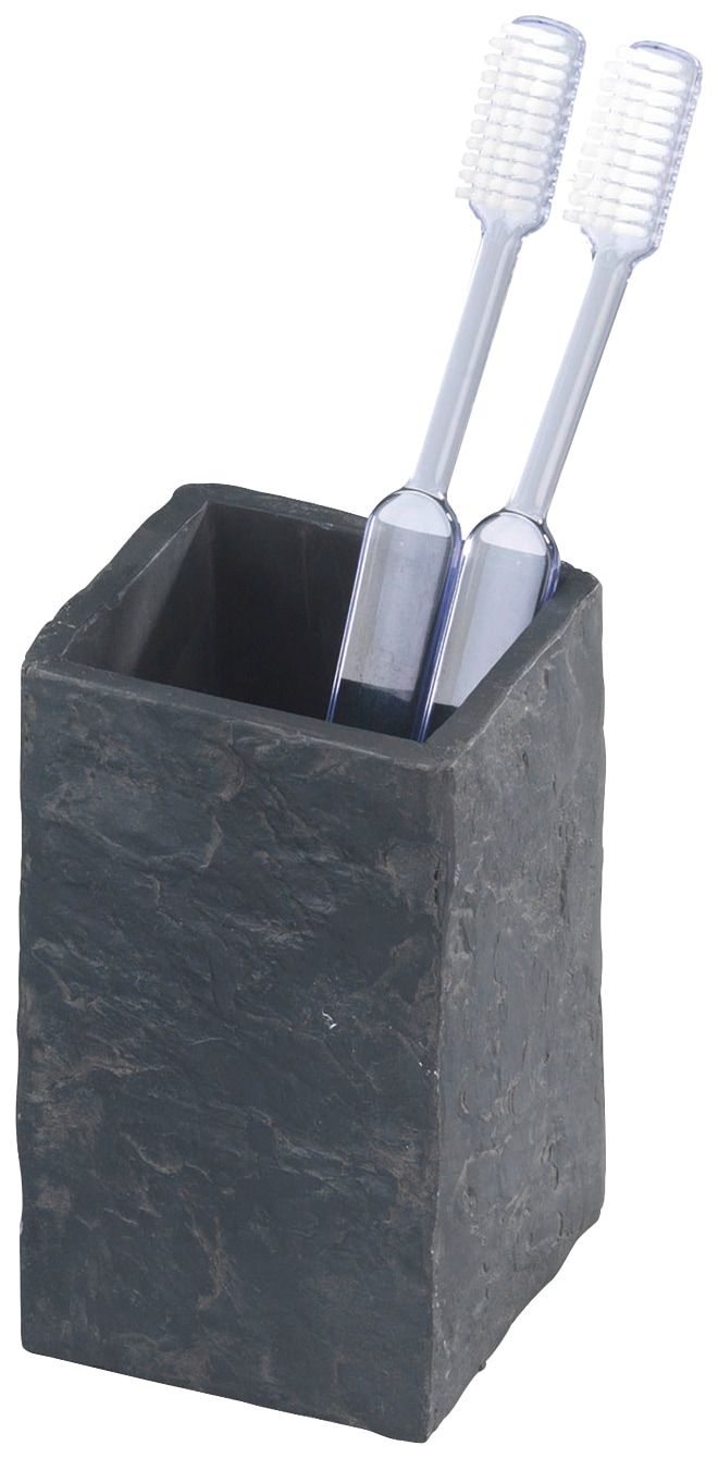 4 Badaccessoire-Set Rock«, (Set, Friday BAUR WENKO tlg.), Schiefer-Optik | »Slate Black