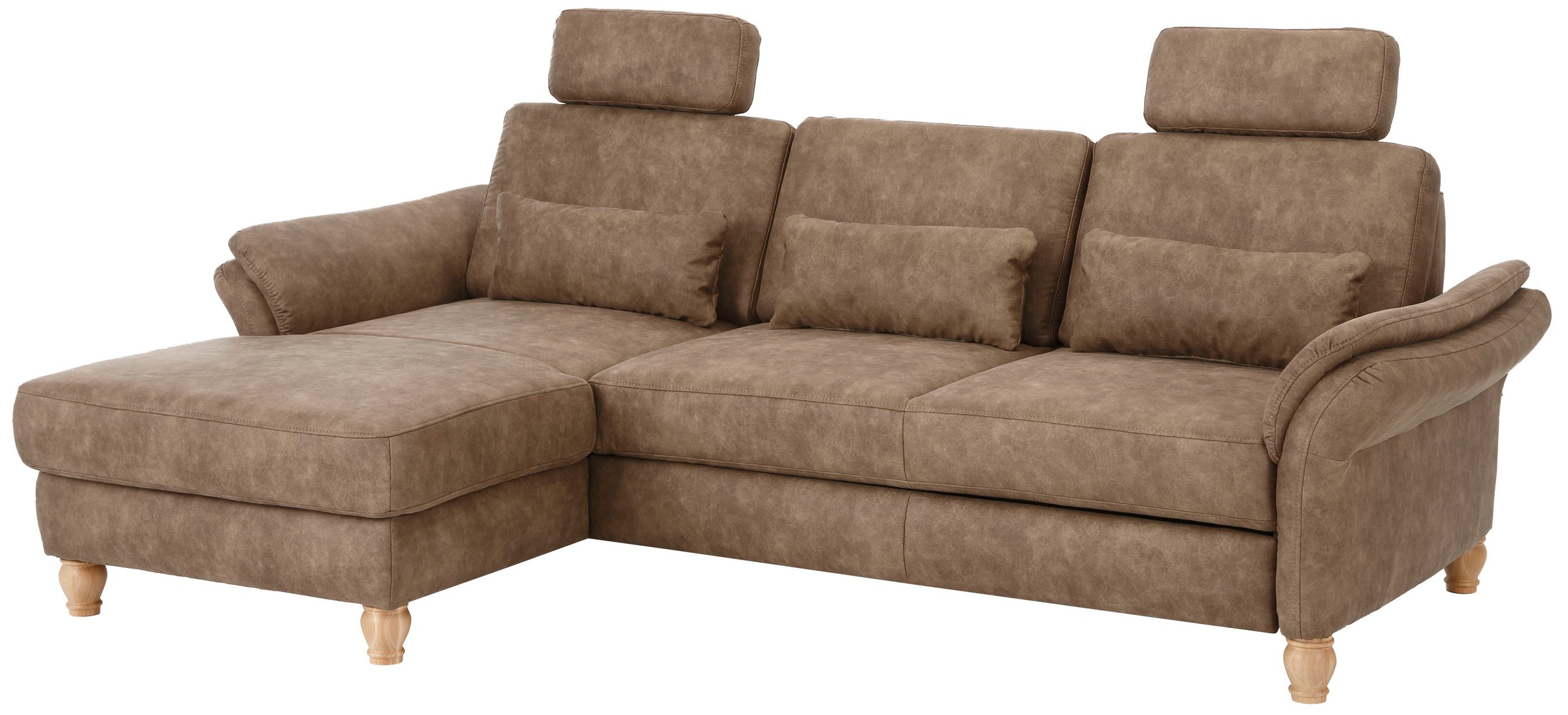 Home affaire Ecksofa »Palace L-Form«, incl. Sitztiefenverstellung, wahlweise mit Bettfunktion und Stauraum