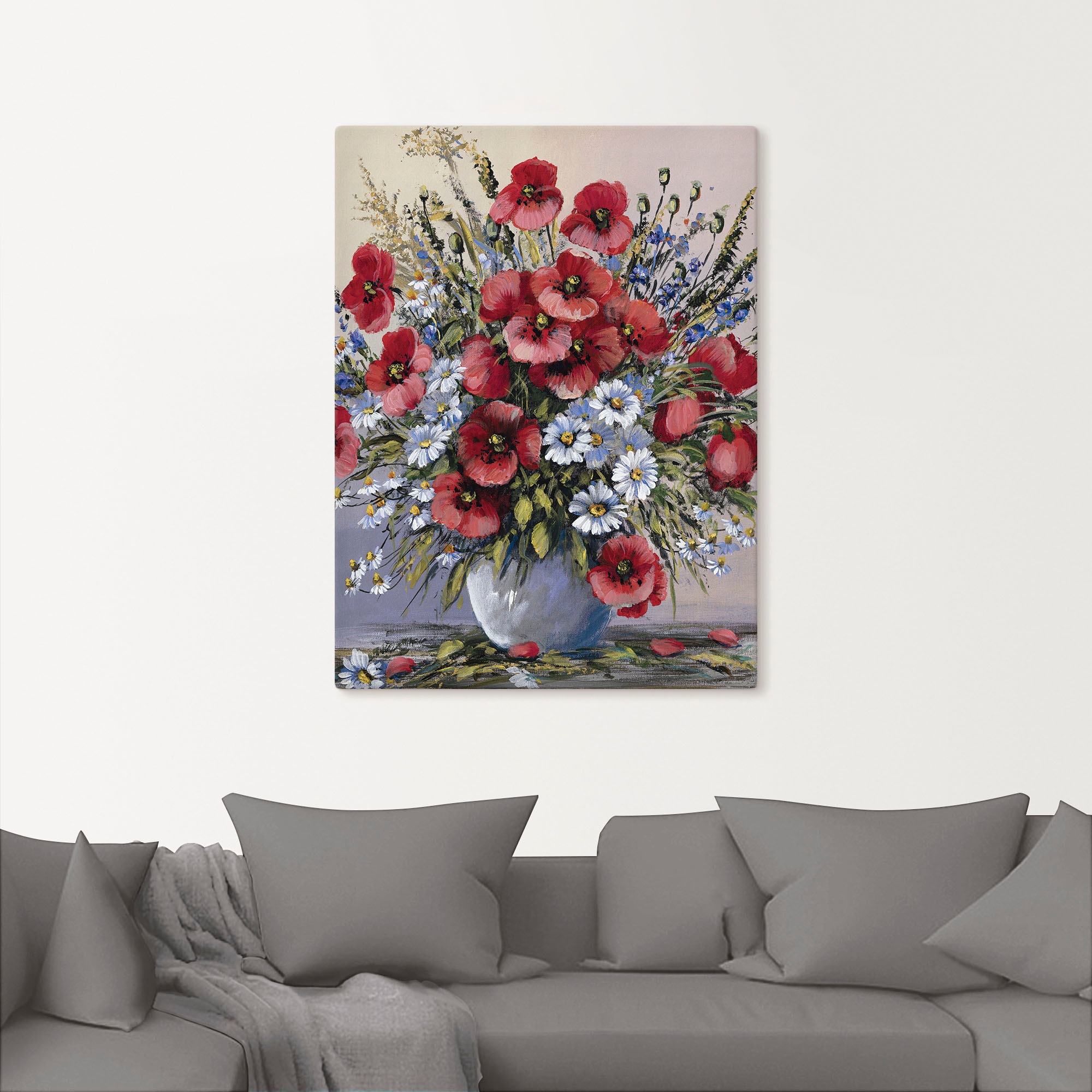 Artland Wandbild »Rote Mohnblumen«, Blumen, (1 St.), als Leinwandbild, Poster, Wandaufkleber in verschied. Größen