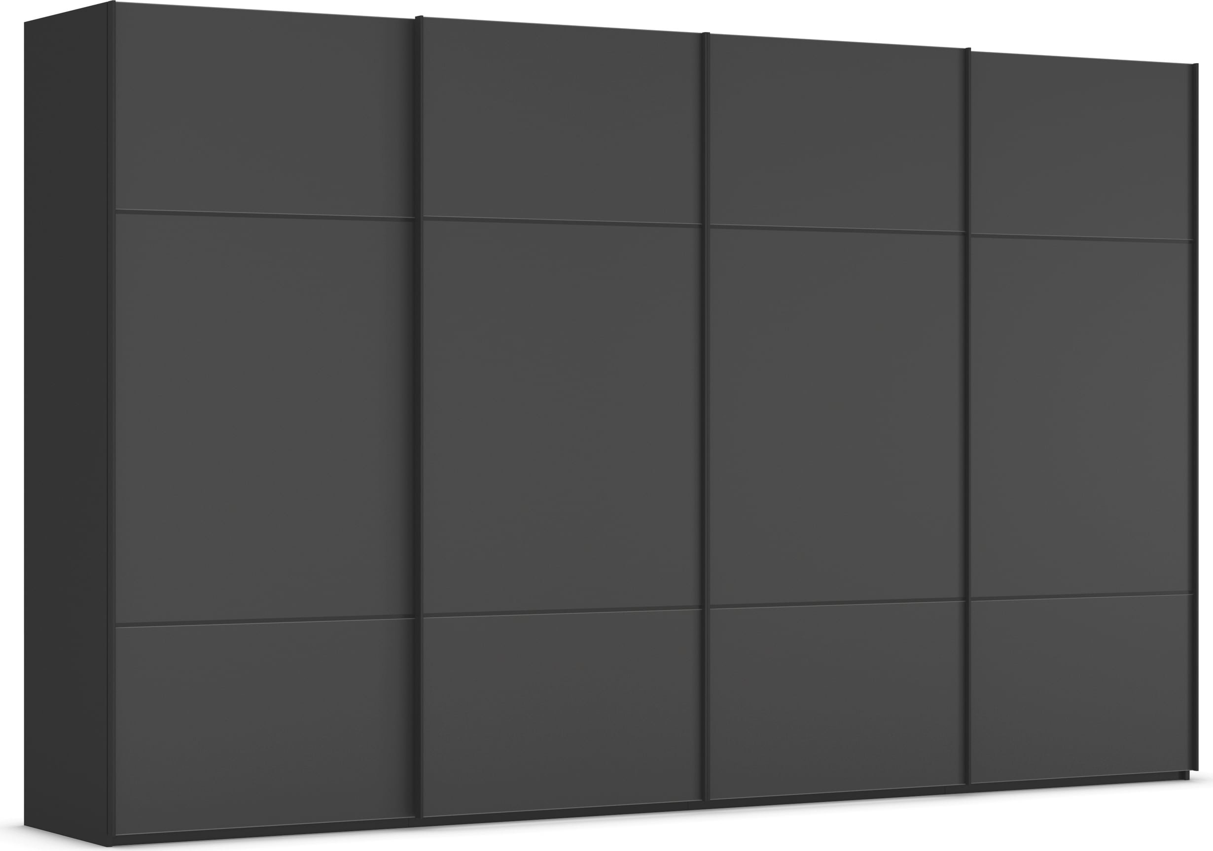 rauch "Kleiderschrank Schrank Garderobe Schlafzimmerschrank SCALE-TRIO" edle dreigeteilte Front mit 2 Zierleisten Glasfront MADE IN GERMANY