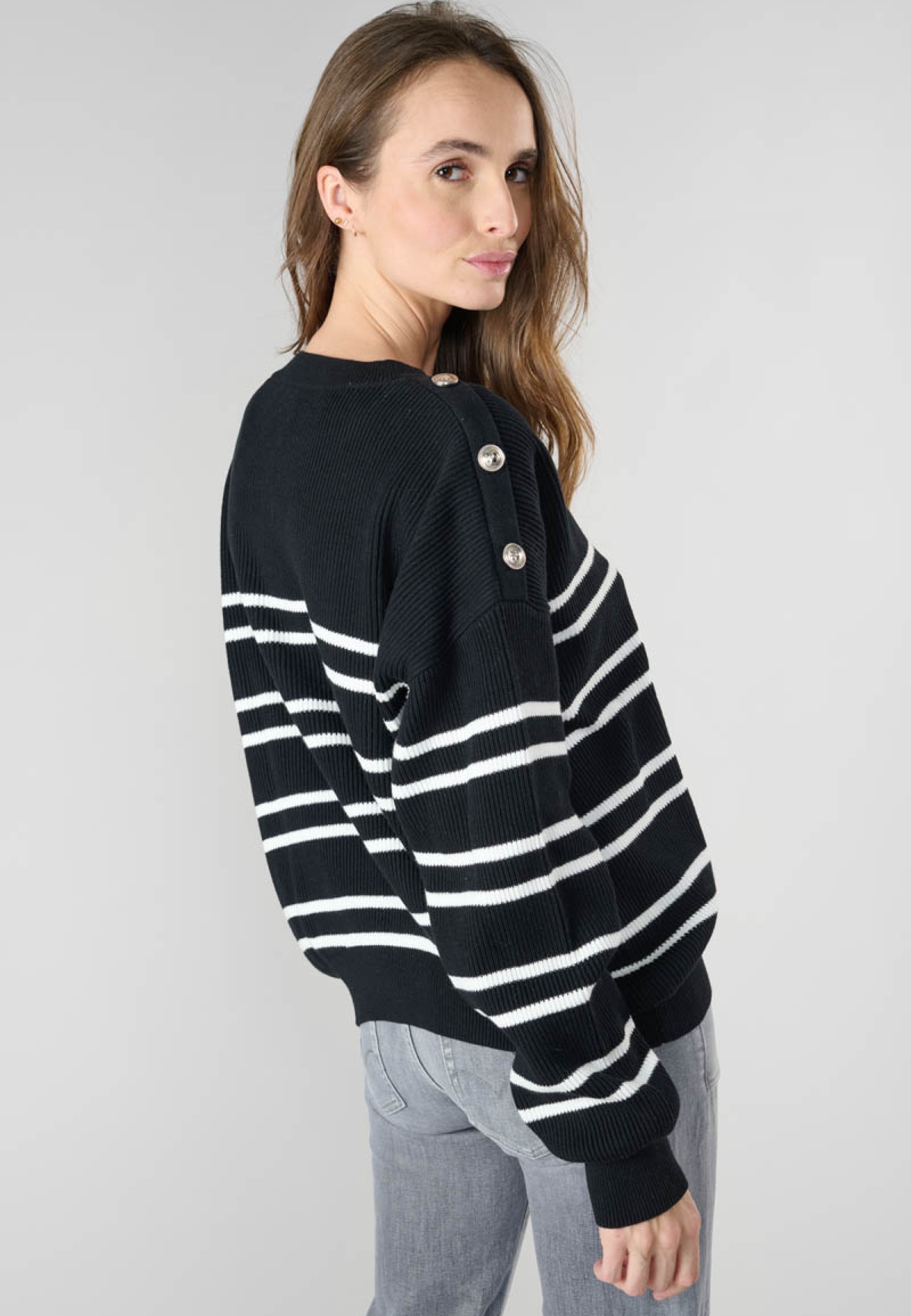Le Temps Des Cerises Strickpullover »APOCY«, in gestreiftem Design