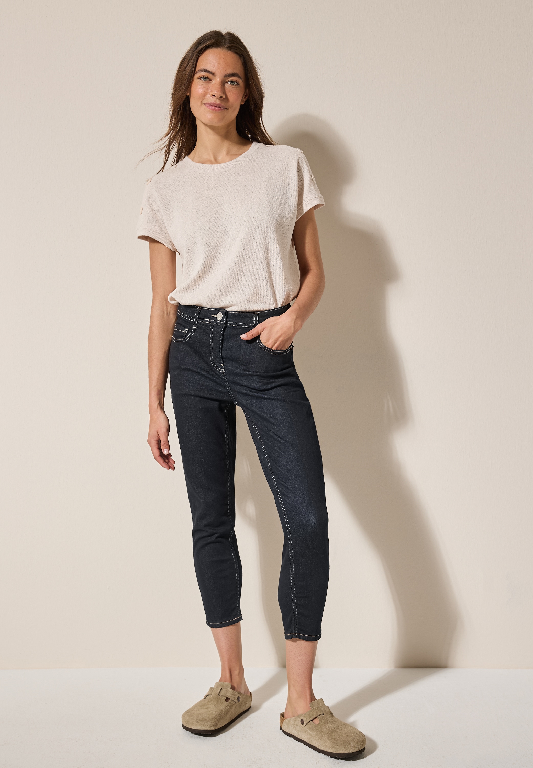 Cecil Slim-fit-Jeans, aus Baumwolle mit Stretchanteil