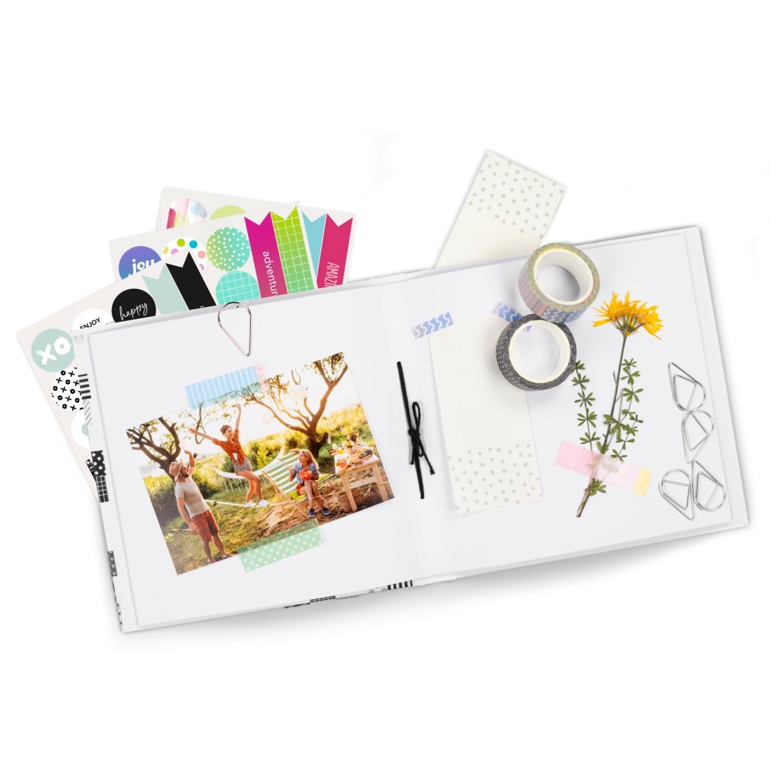 Hama Kreativset »Multi-Kreativ-Set zum Basteln für persönliche Geschenkideen,  Journal« Mit Album, Stickerbögen, Haftnotizblock, Metallclips, Masking Tapes