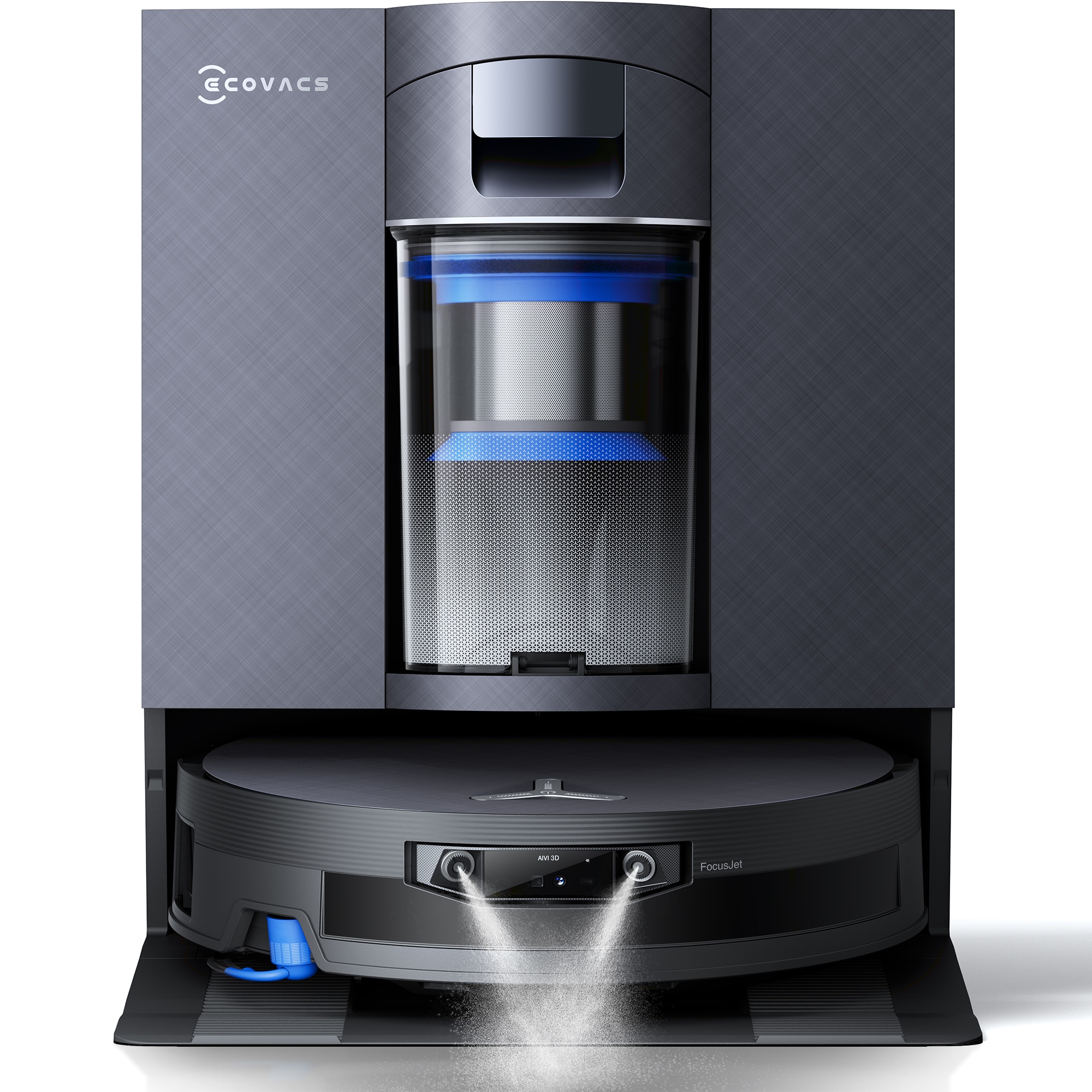 ECOVACS Nass-Trocken-Saugroboter »DEEBOT X12 OmniCyclone, FocusJet-Technologie« 25cm, Wischrolle, OmniCyclone Station (beutellos), Haustierfreundlich