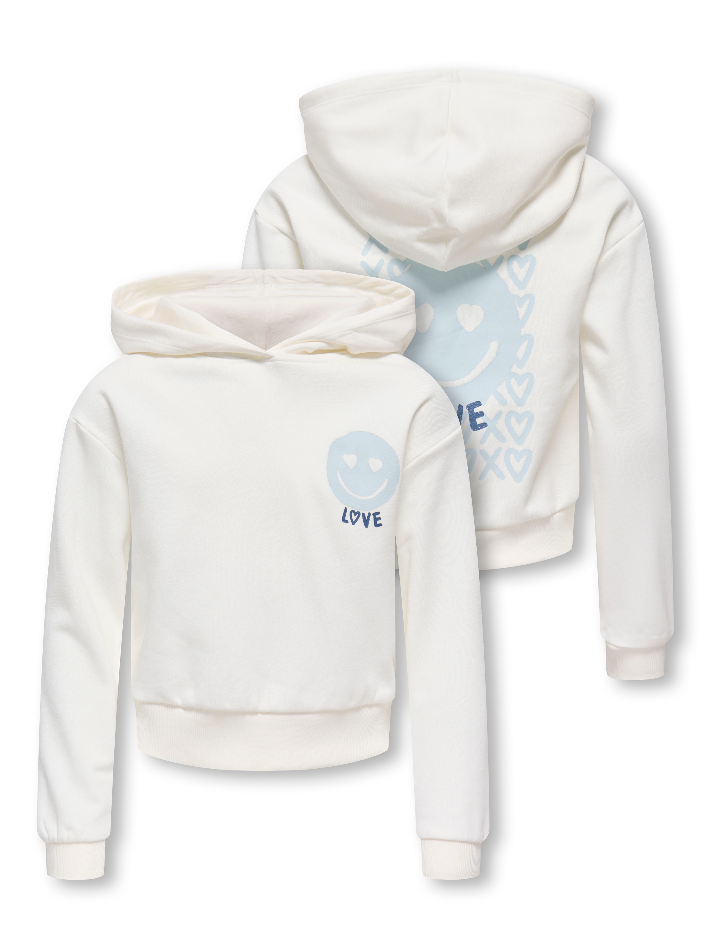 KIDS ONLY "KOGCOOPER LIFE LOV E LS HOOD FR SWT", Baumwollmischung, regular fit