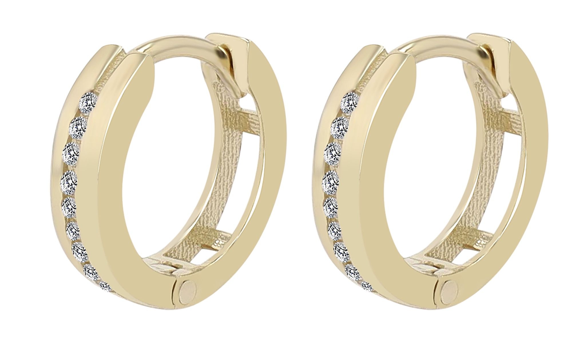 Adelia´s Klappcreolen »Damen Ohrringe – Klappcreole aus 333 Gold mit Zirkonia« Geschenkidee: zeitlos und vielseitig