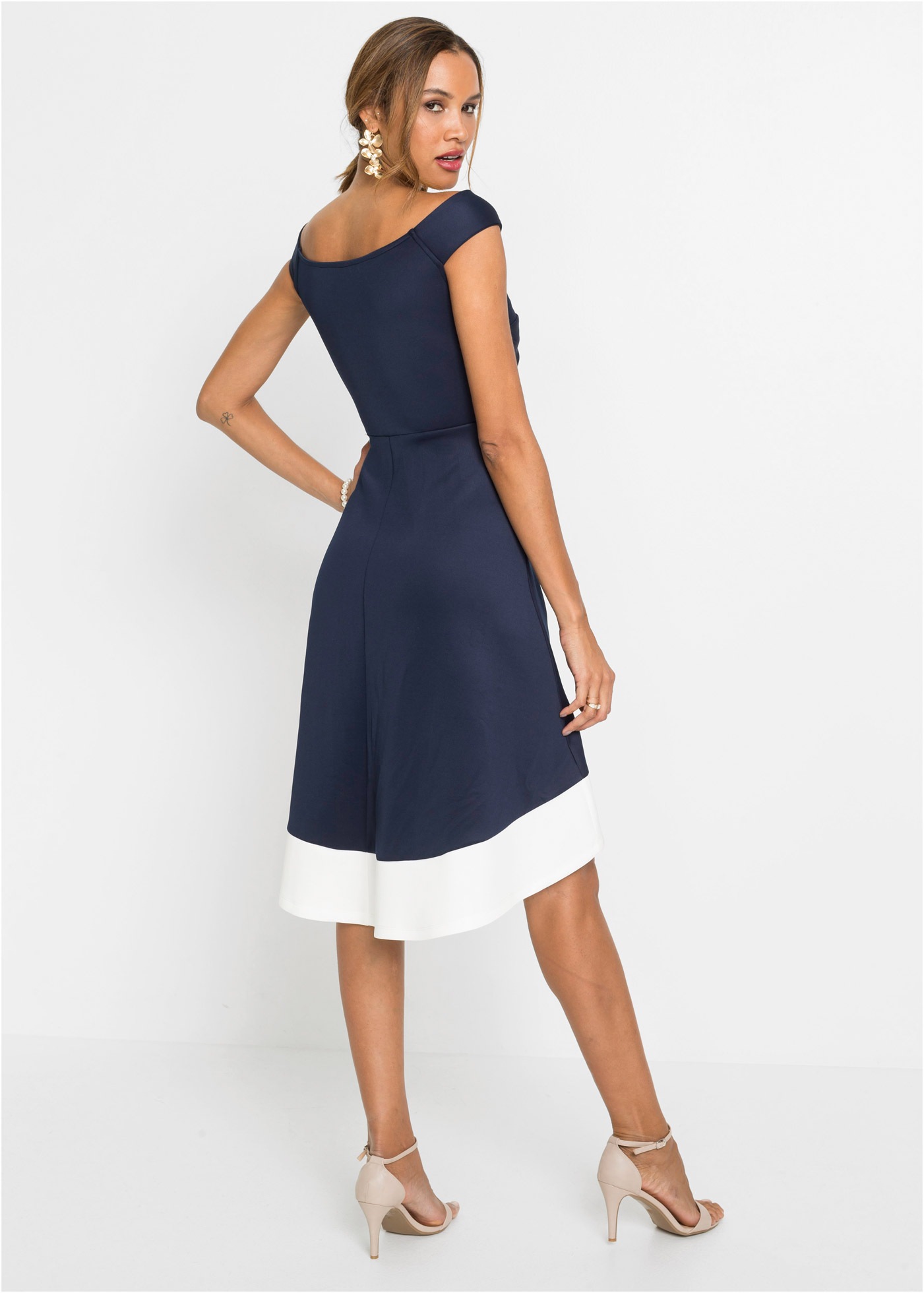 bonprix Off-Shoulder-Kleid für festliche Anlässe, aus festem Scuba-Stoff, m günstig online kaufen