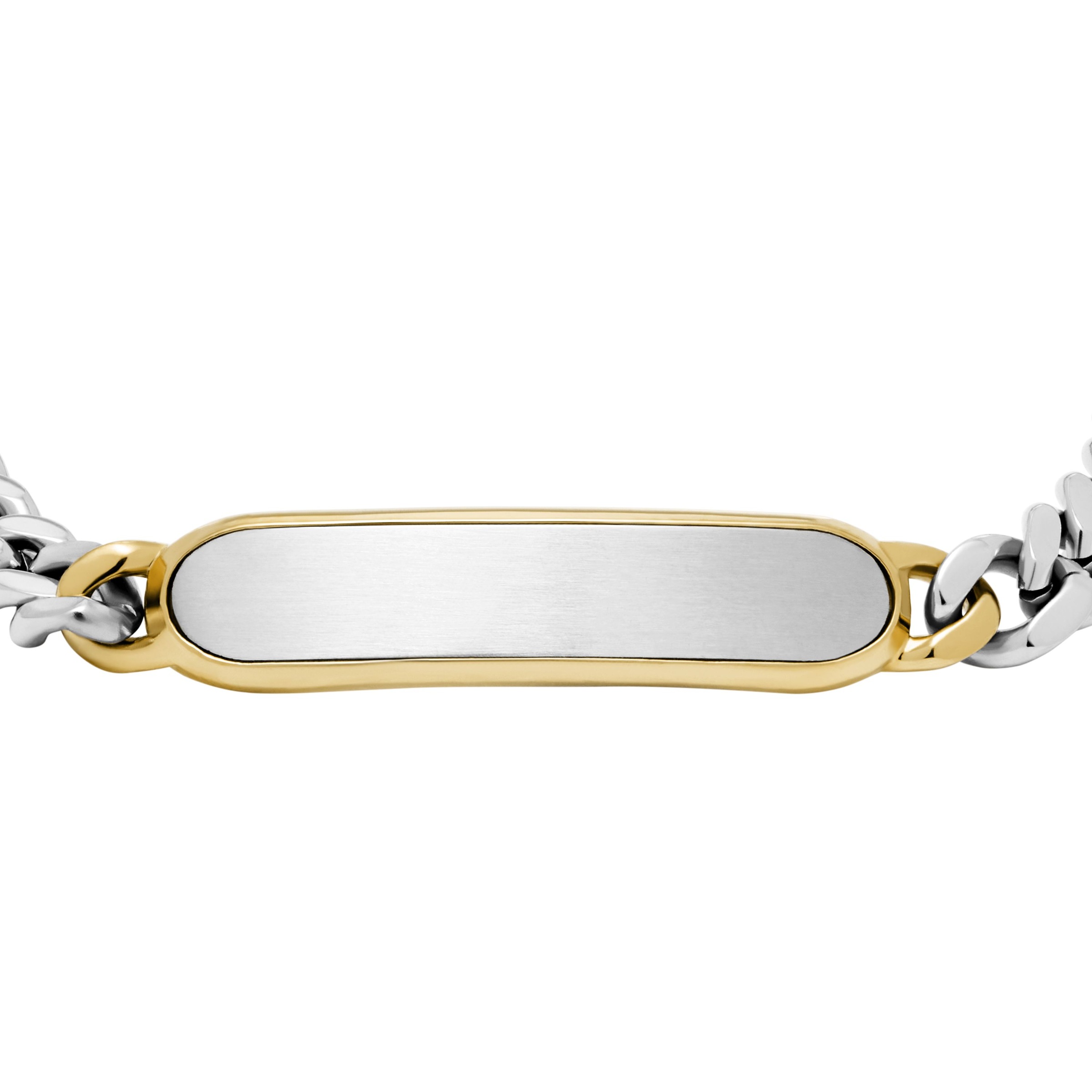 Armband FOSSIL "Schmuck Geschenk Edelstahl DREW Bicolor", gold (edelstahlfarben, gelbgoldfarben), Armbänder, Damen, 21cm, Edelstahl, Armband 3