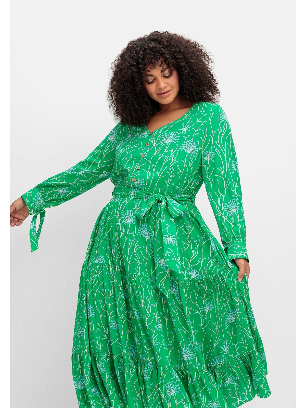 sheego by Joe Browns Maxikleid »Große Größen«, mit floralem Alloverdruck