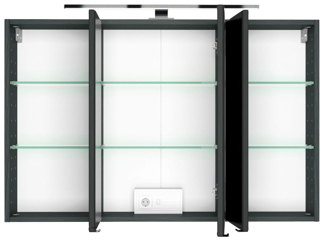 HELD MÖBEL Spiegelschrank »Baabe«, Breite 100 cm, mit 3D-Effekt, dank 3 Spiegeltüren