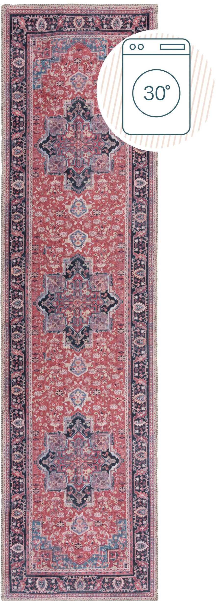 FLAIR RUGS Teppich »Windsor«, rechteckig, 4 mm Höhe, Waschbarer Teppich