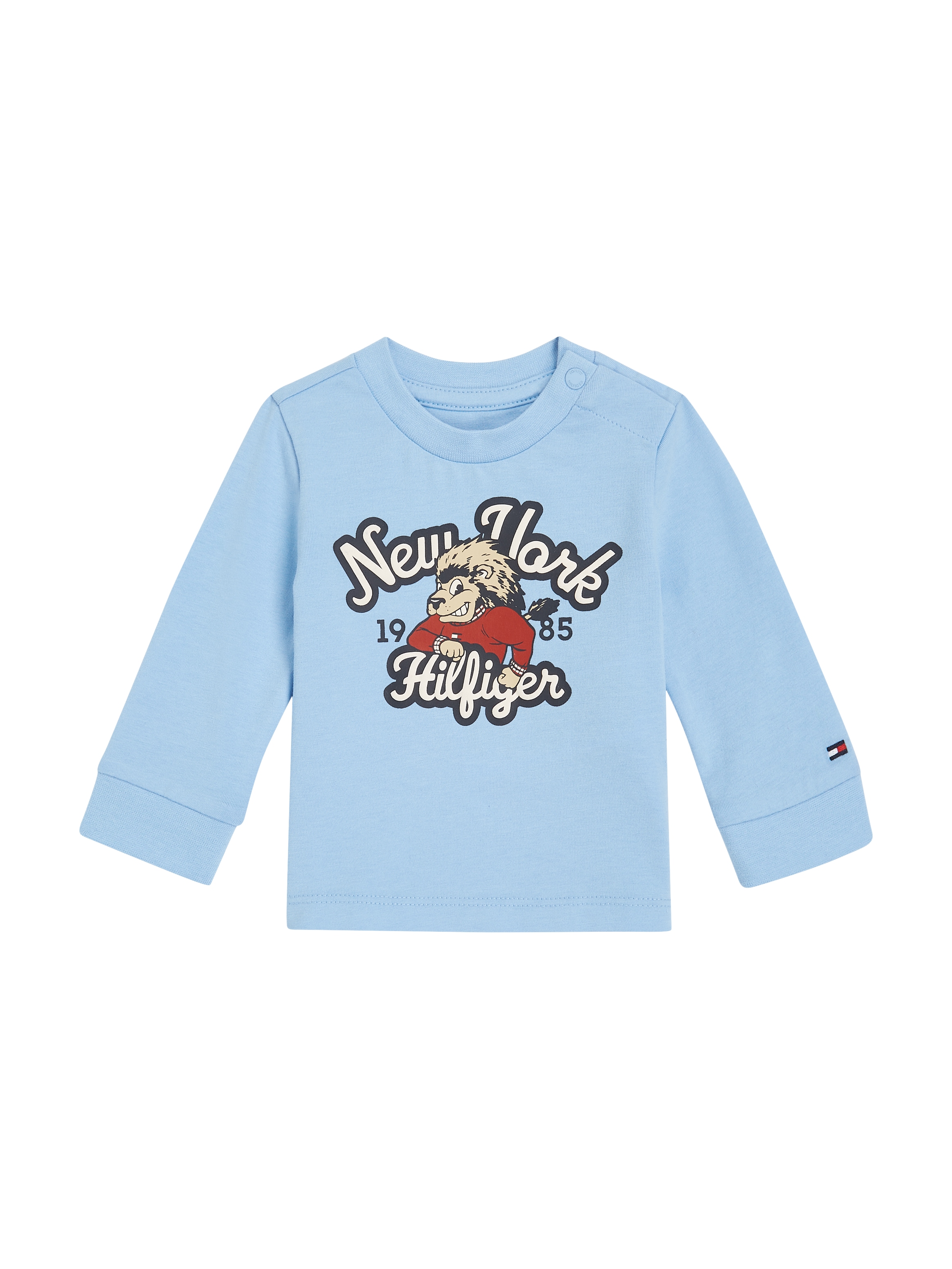 Tommy Hilfiger Langarmshirt »FUN PUFF PRINTED TEE LS«, Baby bis 2 Jahre mit Logodruck