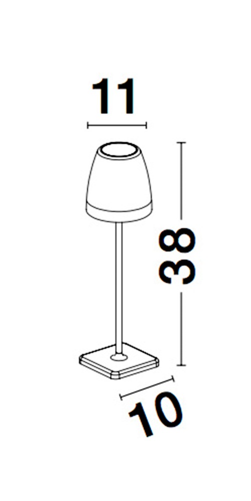 Nova Luce Außen-Tischleuchte »COLT« LED-Modul 1 Stk. Warmweiß Dimmbar
