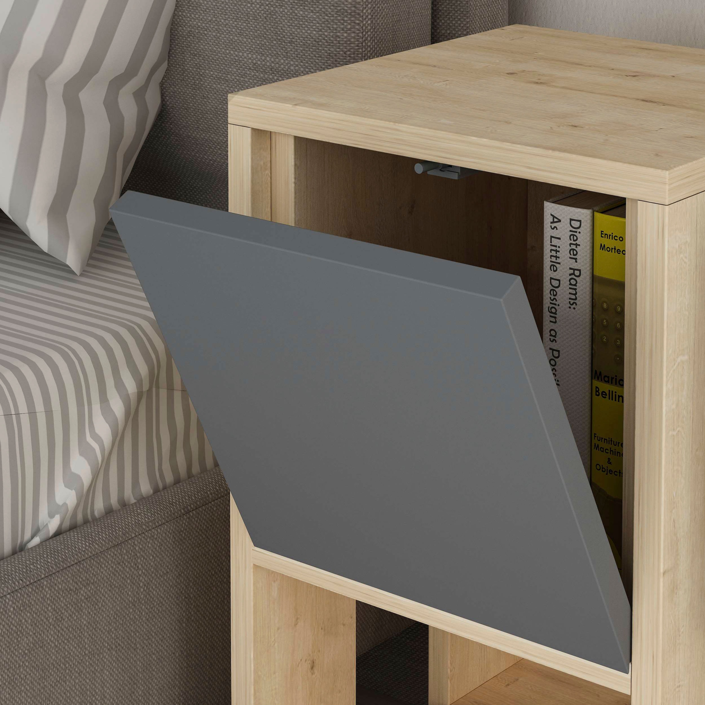 Decortie Nachttisch »EMA NACHTTISCH«, (Packung, 1 St.), Naturfreundlich, Leichte Montage, Lagerung, Platzsparend