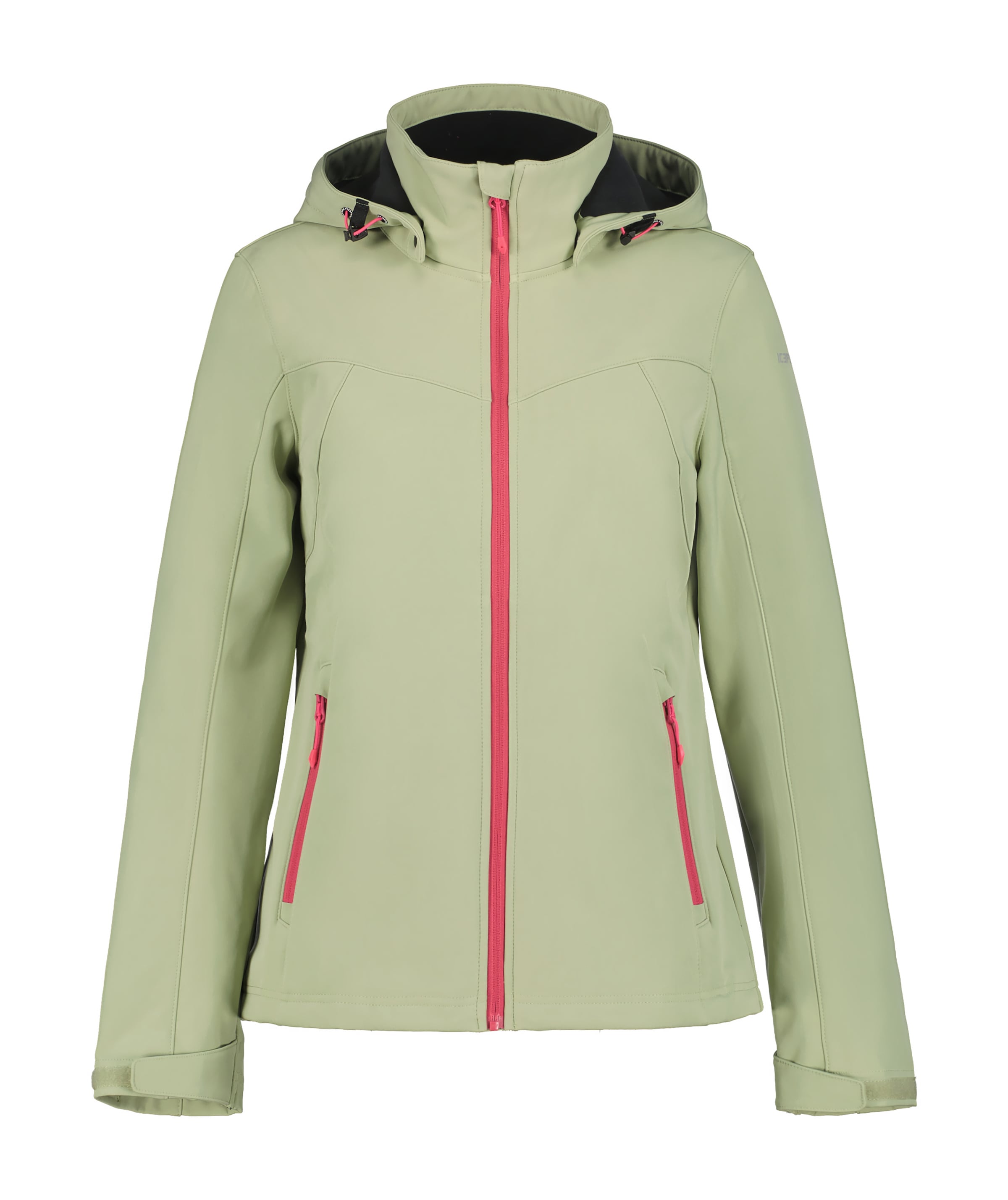 Icepeak Softshelljacke "D SOFTSHELLJACKE BRENHAM", mit Kapuze, mit hohem Stehkragen