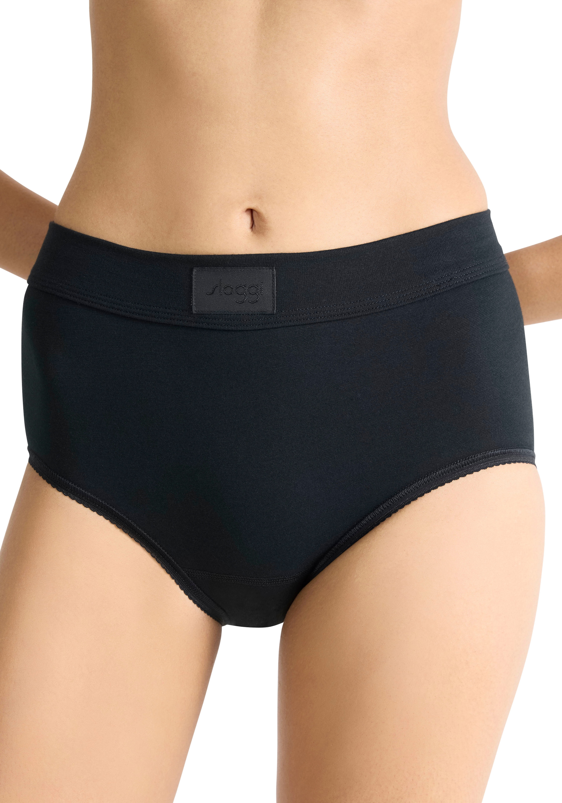 sloggi Maxislip »Double Comfort« 2er Pack,  Baumwollmix, elastisch, weich, sportlicher Look, atmungsaktiv