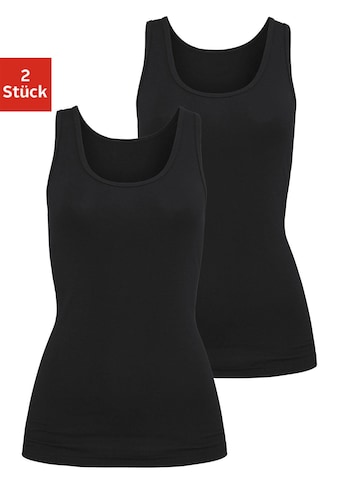 Unterhemd, (2er-Pack), aus elastischer Baumwoll-Qualität, Tanktop, Unterziehshirt