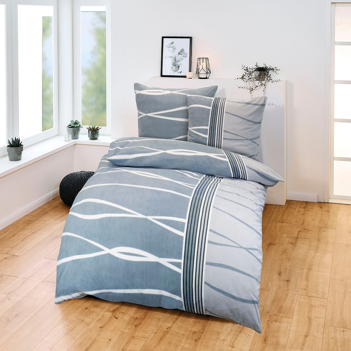 KiNZLER Bettwäsche "Mikrofaser Fleece" 2 tlg. tlg. günstig online kaufen